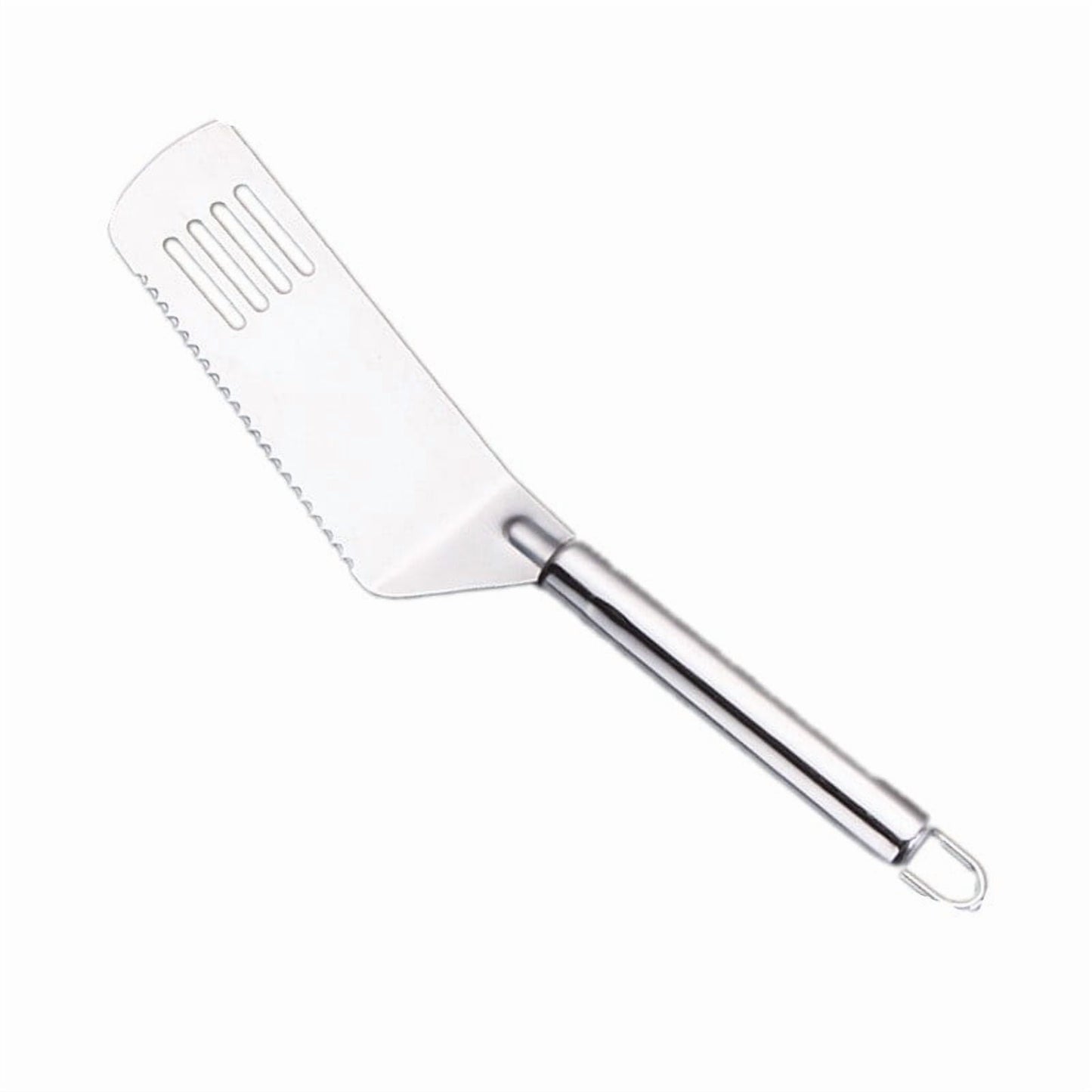Stainless Steel Mini Cooking Spatula, 9.8-Inch Pancake Cake Turner, Non-Stick Pan Kitchen Baking Tool, Easy Clean with Hanging Hole, Even Spreading Practical Helper, Cookie Bread Cooking Essential