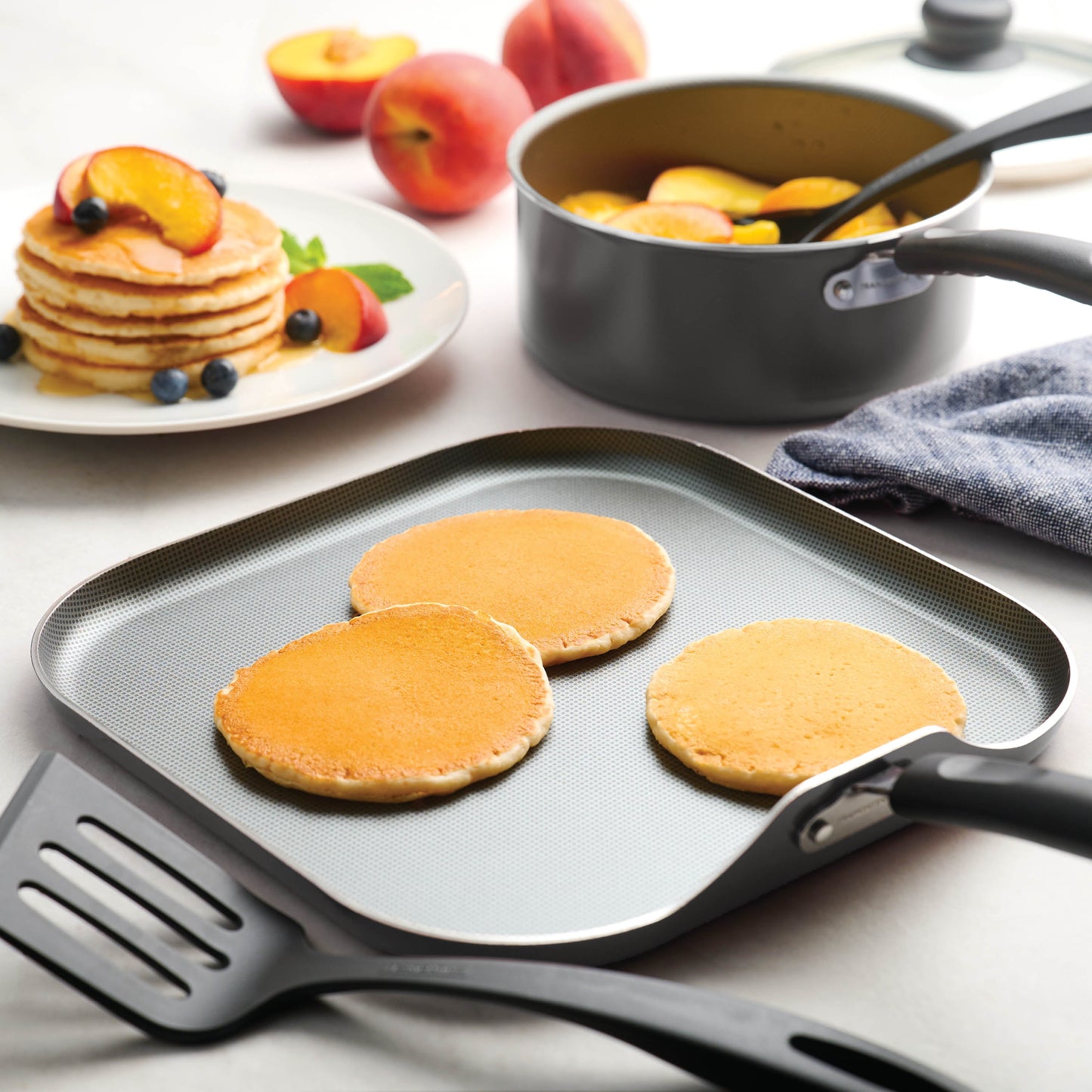18 Piece Non-stick Cookware Set, Steel Gray