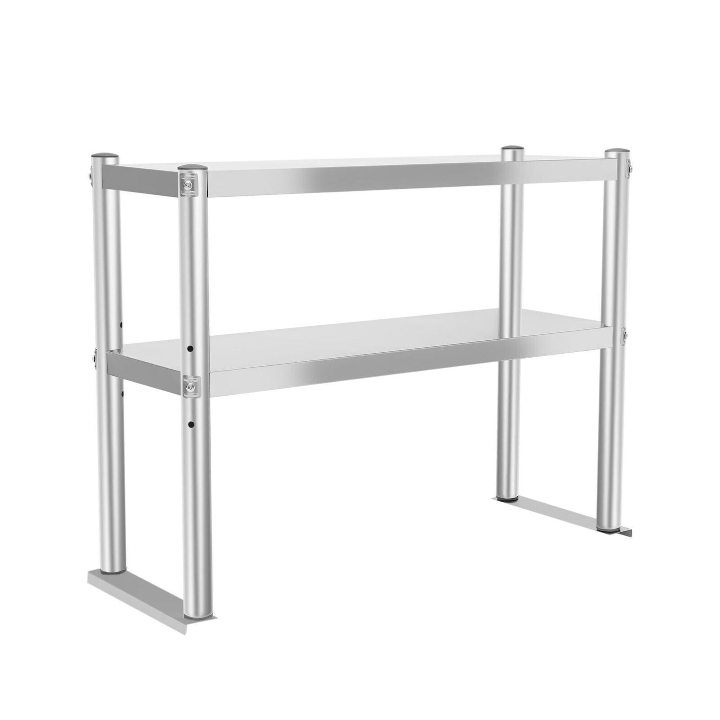 12" x 30" Stainless Steel Commercial Kitchen Prep Table with Double Overshelf Used to Place All Kinds of Kitchenware, Spices, Tools, Etc