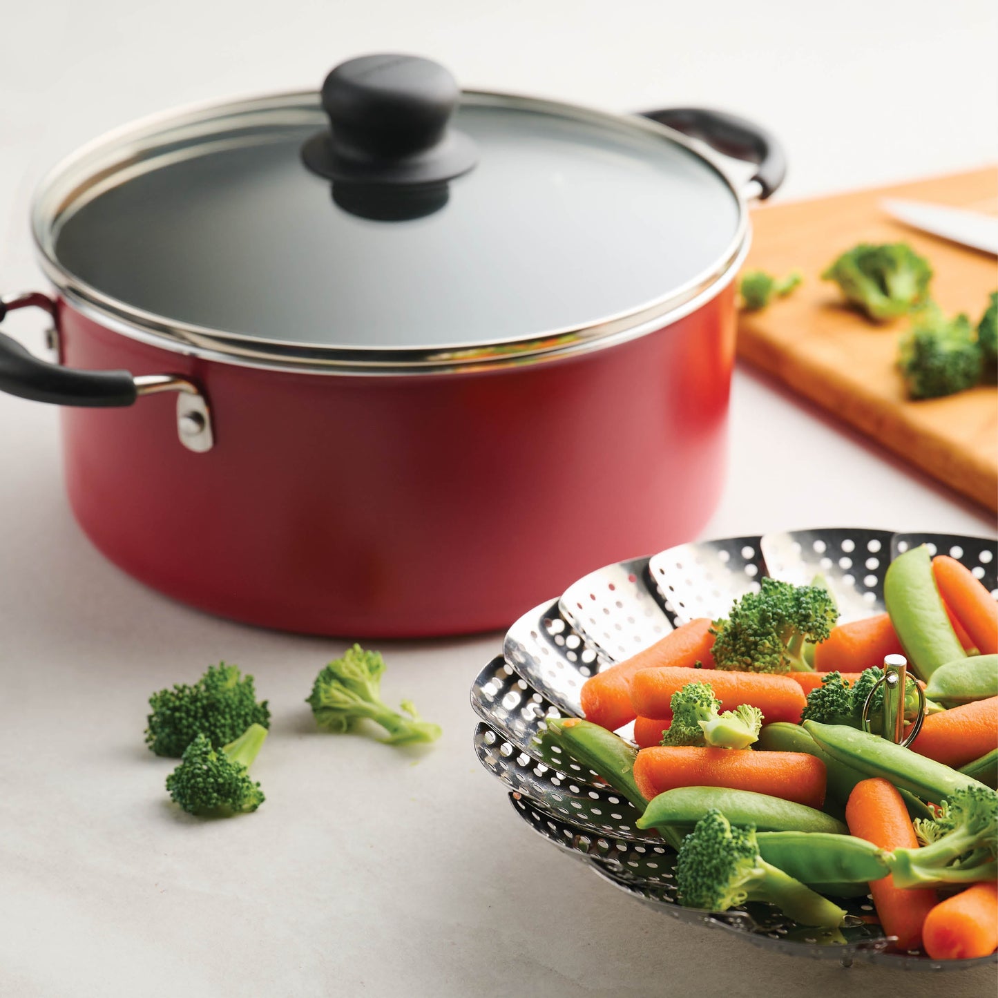 18 Piece Non-stick Cookware Set, Steel Gray