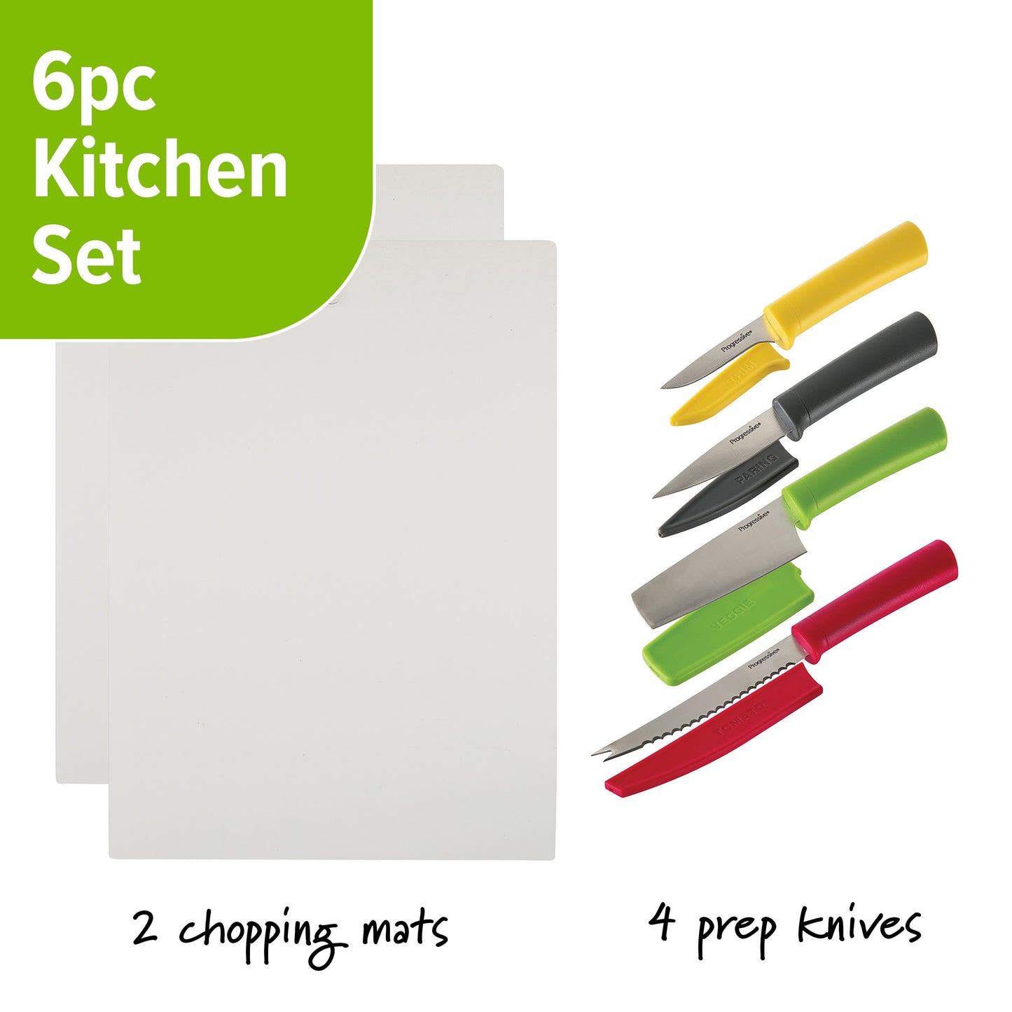 6pc Multi Color Kitchen Prep Set