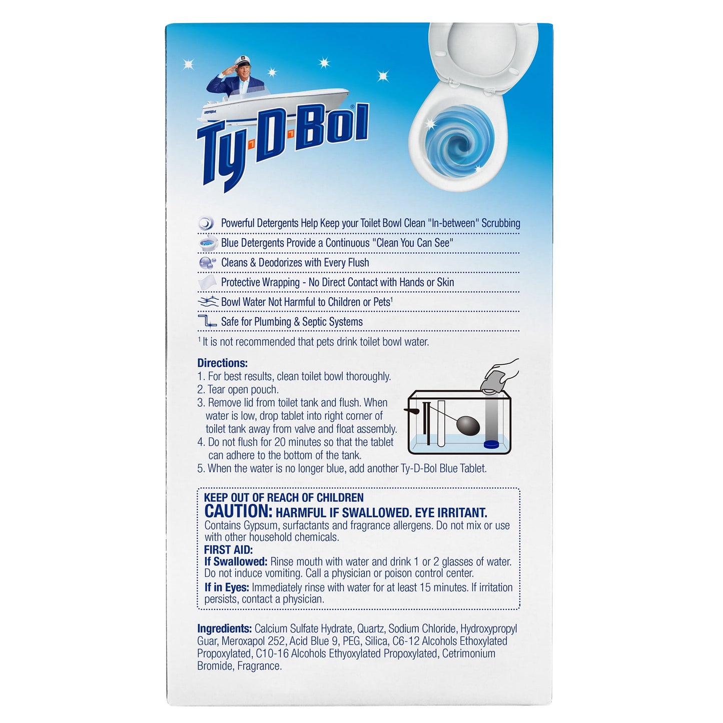 Bleach-Free Toilet Bowl Cleaner Tablets, 1.4 oz, 5 Count
