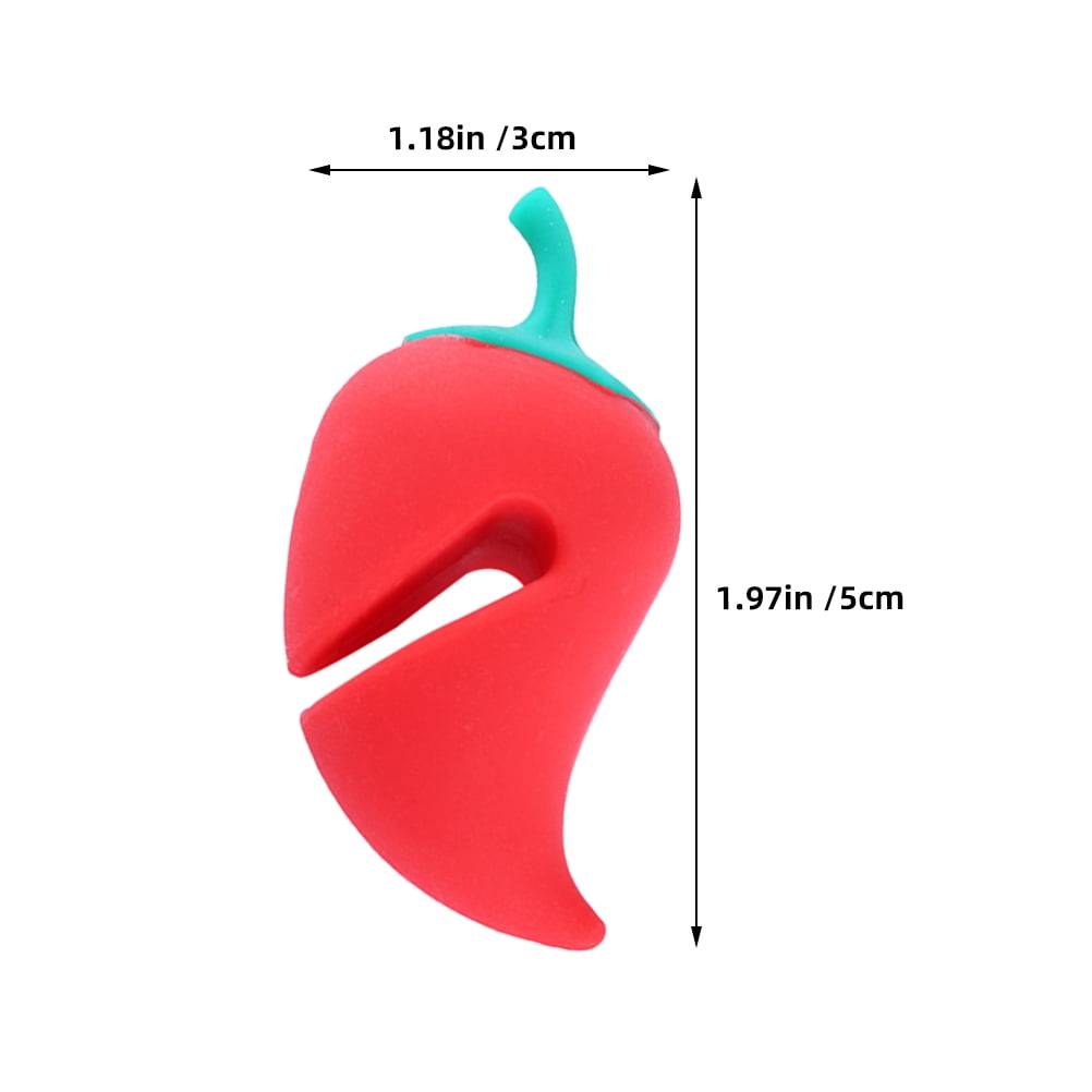 4Pcs Red Pot Lid Lifters Silicone Cover Stand for Soup and Pan Cooking