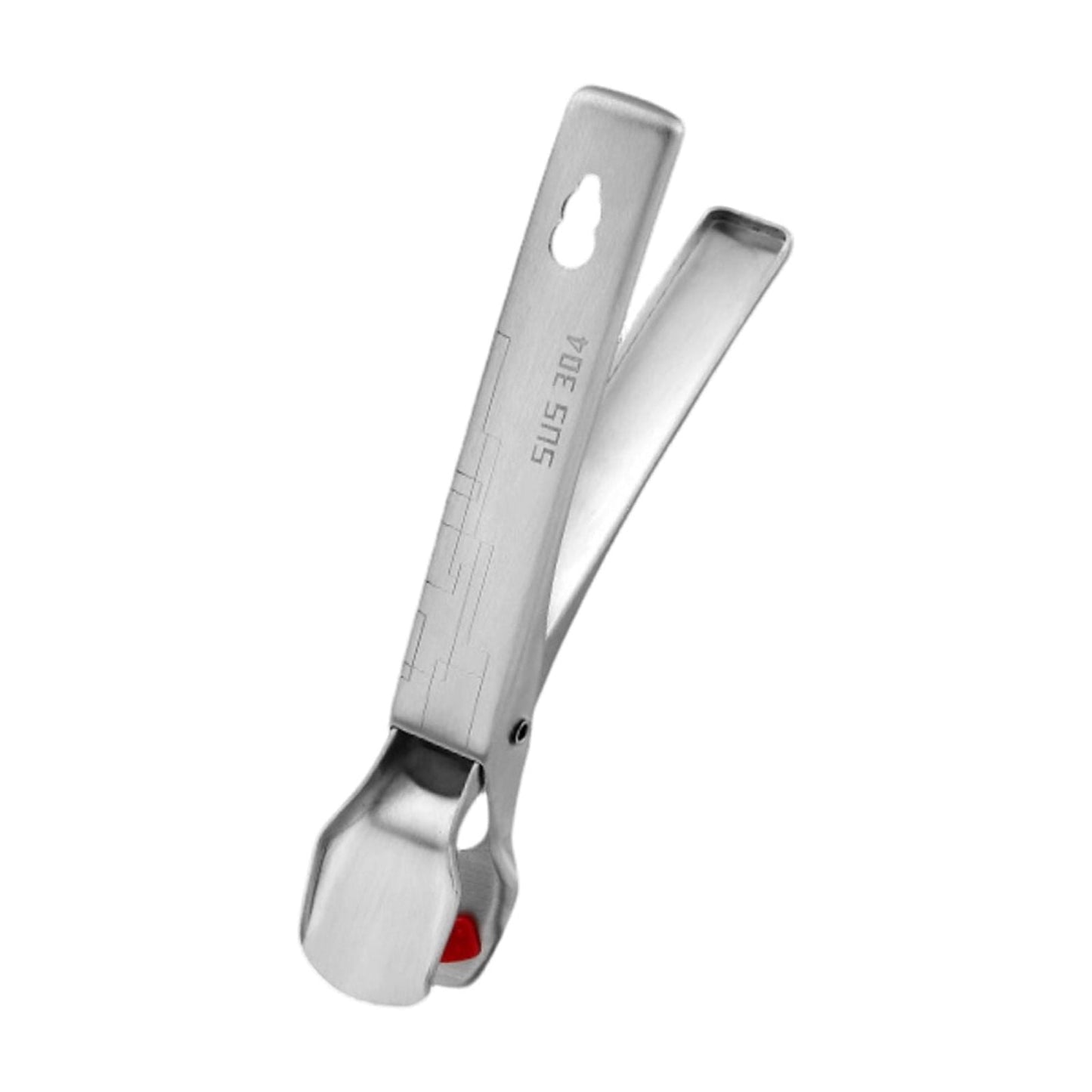 304 Stainless Steel Plate Gripper Tongs Hot Dish Holder Clip Kitchen Bowl Lifter Anti-Scald Pot Clamp Multi-Functional Cookware Tool with Wood Handle A, 7.8", 1Pcs