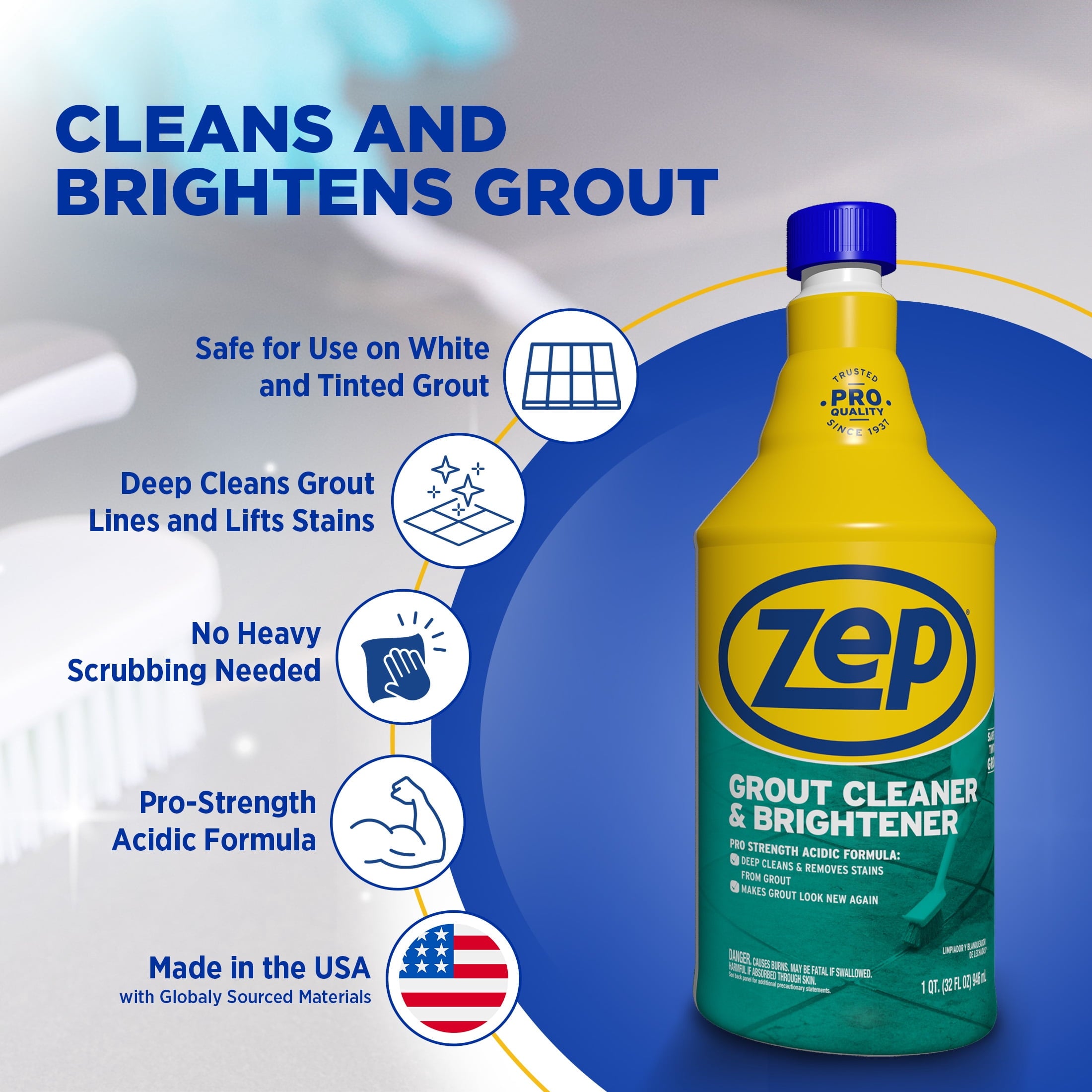 Zep Commercial Grout Cleaner, 32 fluid ounces