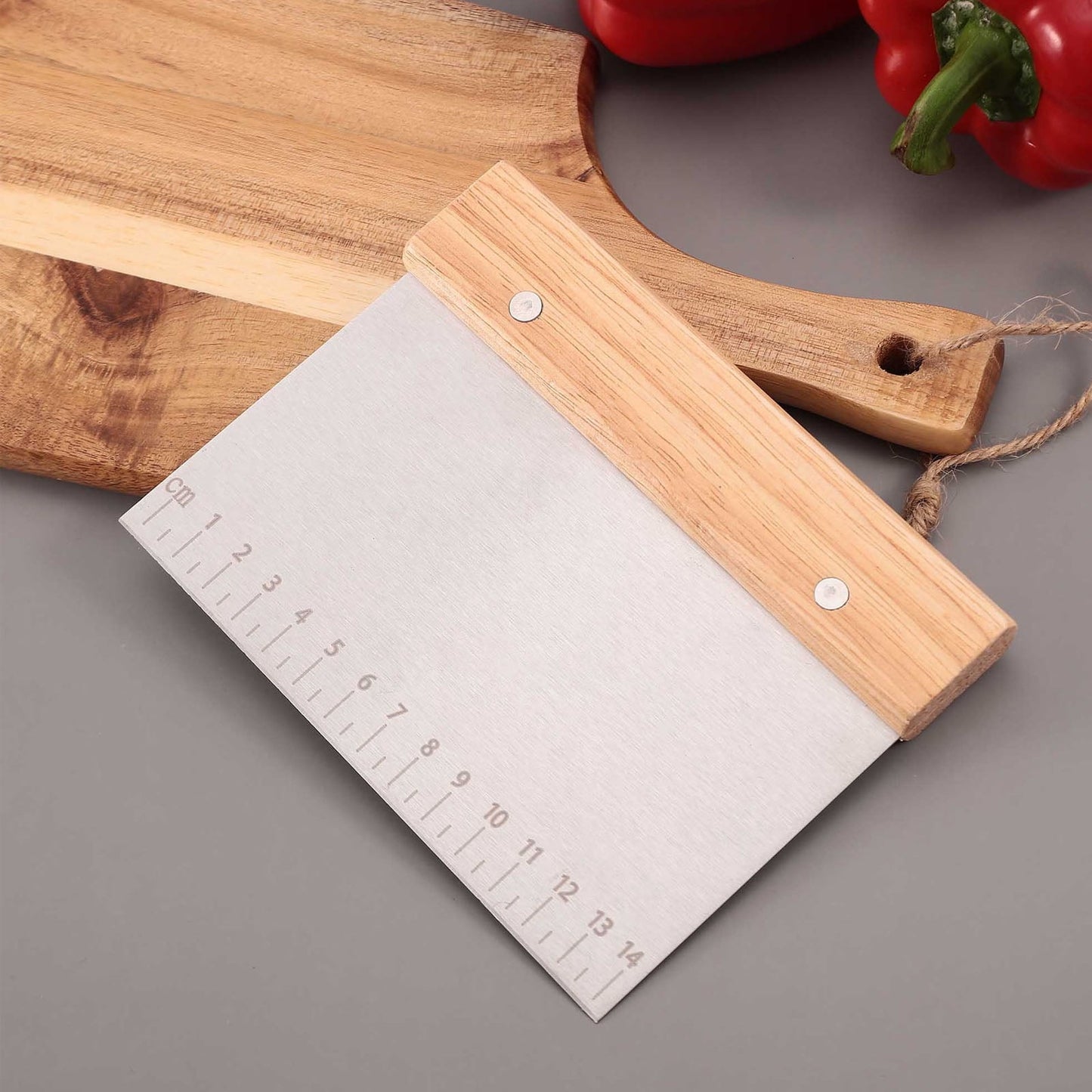 4Pc Bench Scraper,5" Green Multifunctional Dough Scraper For Scraping,Chopping &amp; Shaping,Bpa Free Plastic Scraper,Hard Bench Scraper,Pastry Bread Baking Tool,Cake Fondant Baking Essential