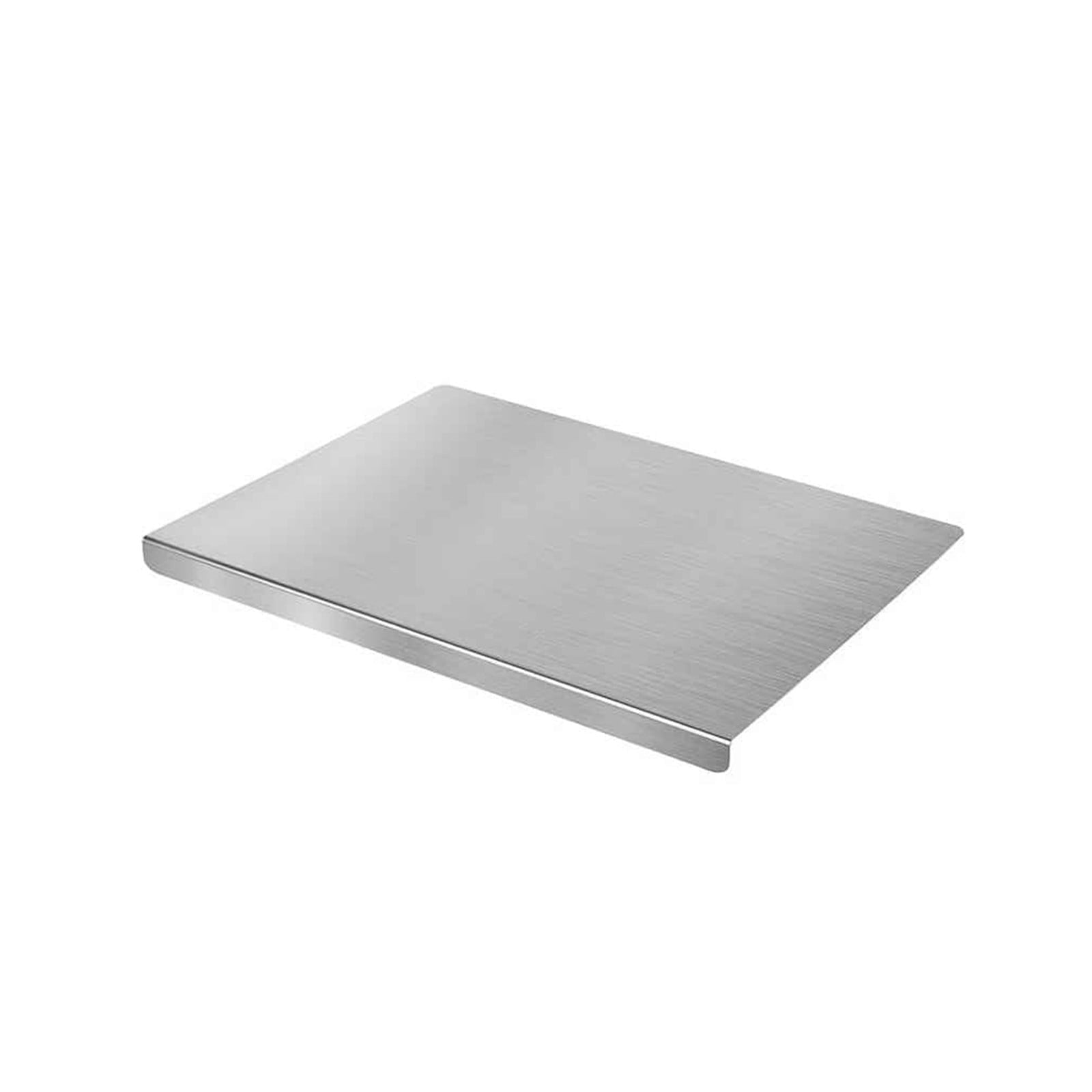 Stainless Steel Kitchen Cutting Board, Heavy Duty Metal Chopping Board with Raised Edges, Easy Clean Food Prep Board, Kitchen Tool for Meat Vegetable Fruit Kitchen Food Preparation