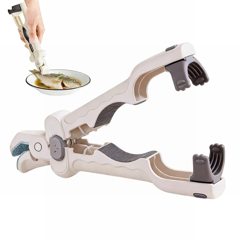 UYUH Hot Plate Gripper Anti Scald, Multi Angle Anti Scald Bowl Holder Clip and Hot Plate Grabber Tool with Lock, Kitchen Utensil for Bowls Pans and Dishes, Gripper Tool