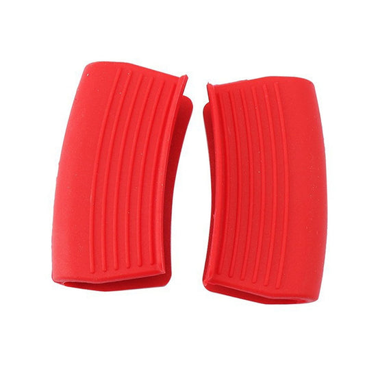 2 Pcs Silicone Assist Hot Pan Handle Holder Pot Holders for Enameled Griddles Casseroles Frying Pans Cookware
