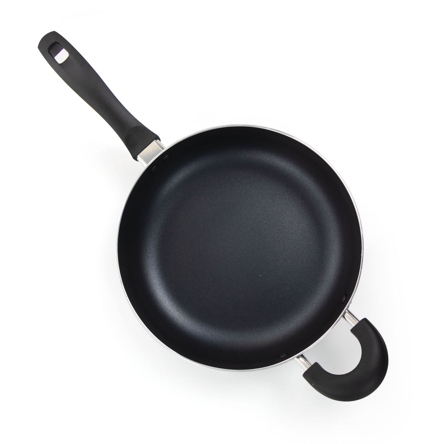 10.25 in. Aluminum Covered Saute Pan with Helper, Charcoal Grey