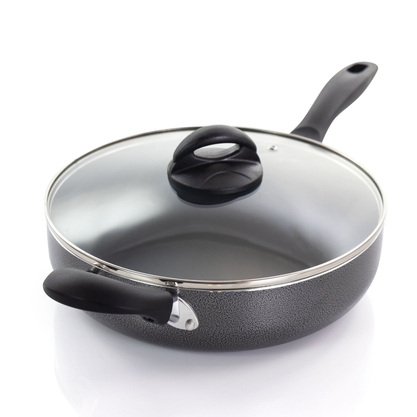 10.25 in. Aluminum Covered Saute Pan with Helper, Charcoal Grey