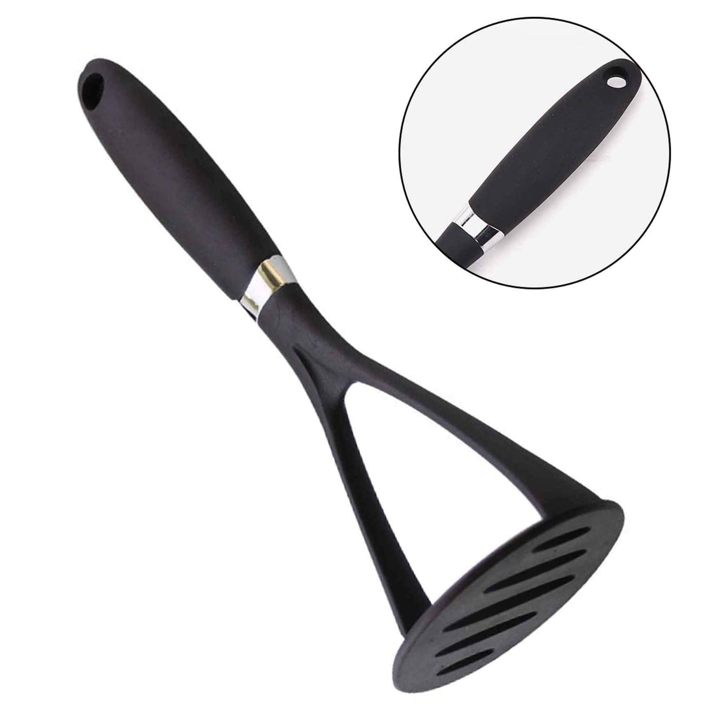 Silicone Potato Masher Kitchen Tool, Ergonomic Heat-Resistant Potato Smasher, Vegetable Masher, Fruit Masher, Manual Kitchen Helper for Non-Stick Cookware