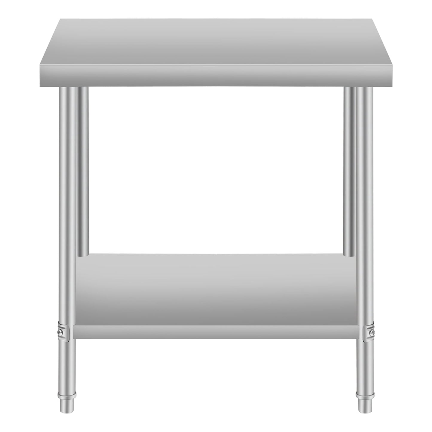 24"*18" Stainless Steel Prep Table for Restaurant &amp; Home Kitchen Use, Spacious Work Surface with Under Shelf Storage