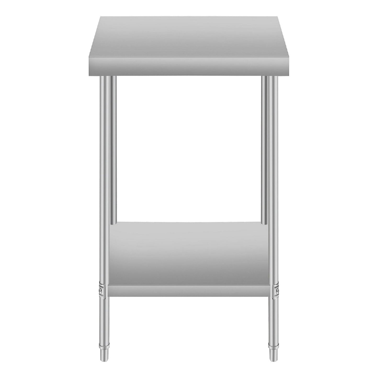 24"x24" Commercial Grade Stainless Steel Kitchen Prep Table – Work Surface for Restaurant &amp; Home Use, Space-Saving Design for Efficient Food Prep, Easy-Cleaning Surface for Hygiene &amp; Long.
