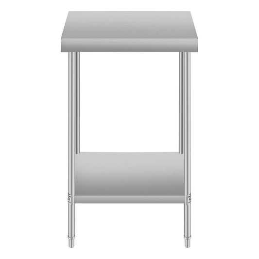 24"x24" Commercial Grade Stainless Steel Kitchen Prep Table – Work Surface for Restaurant &amp; Home Use, Space-Saving Design for Efficient Food Prep, Easy-Cleaning Surface for Hygiene &amp; Long.