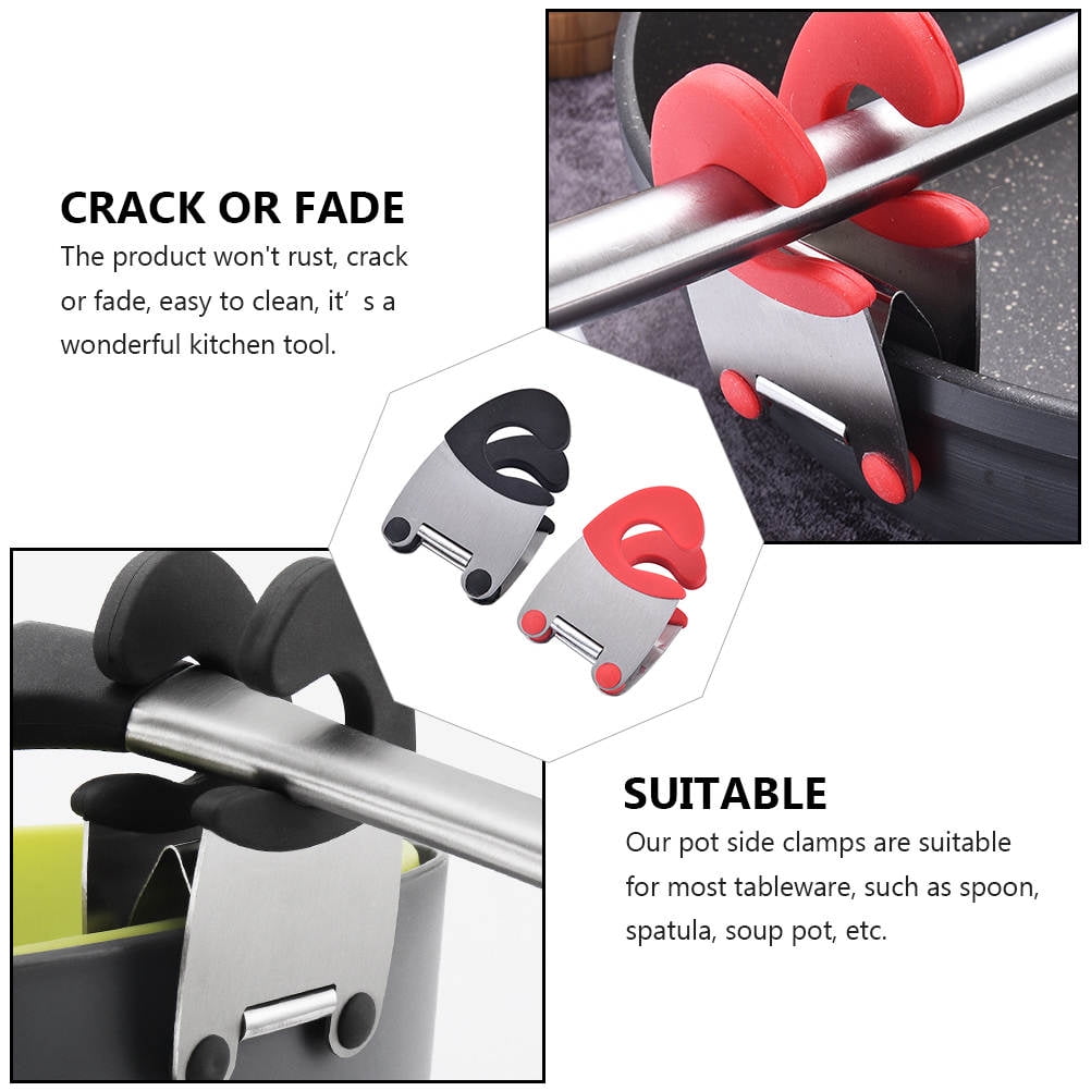 4pcs Stainless Steel Pot Grips Anti Scald Kitchen Helper Cooking Tool Set