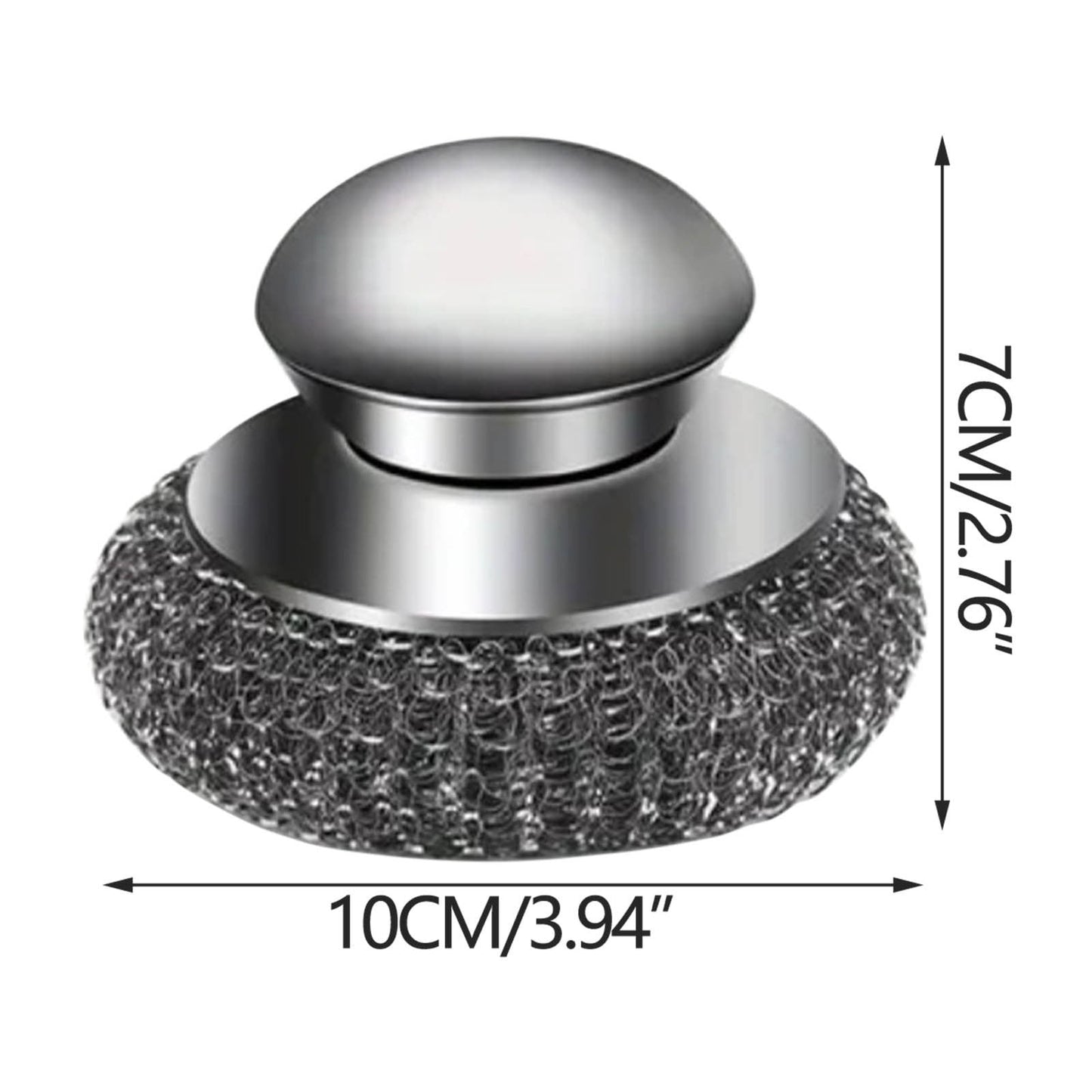 Stainless Steel Wool Pads,5 Replacement Pads,Detachable Design for Cleaning Cookware,Kitchen Use,Dishwashing Helper,Kitchen Cleaning Tool|Stainless Steel,Grey