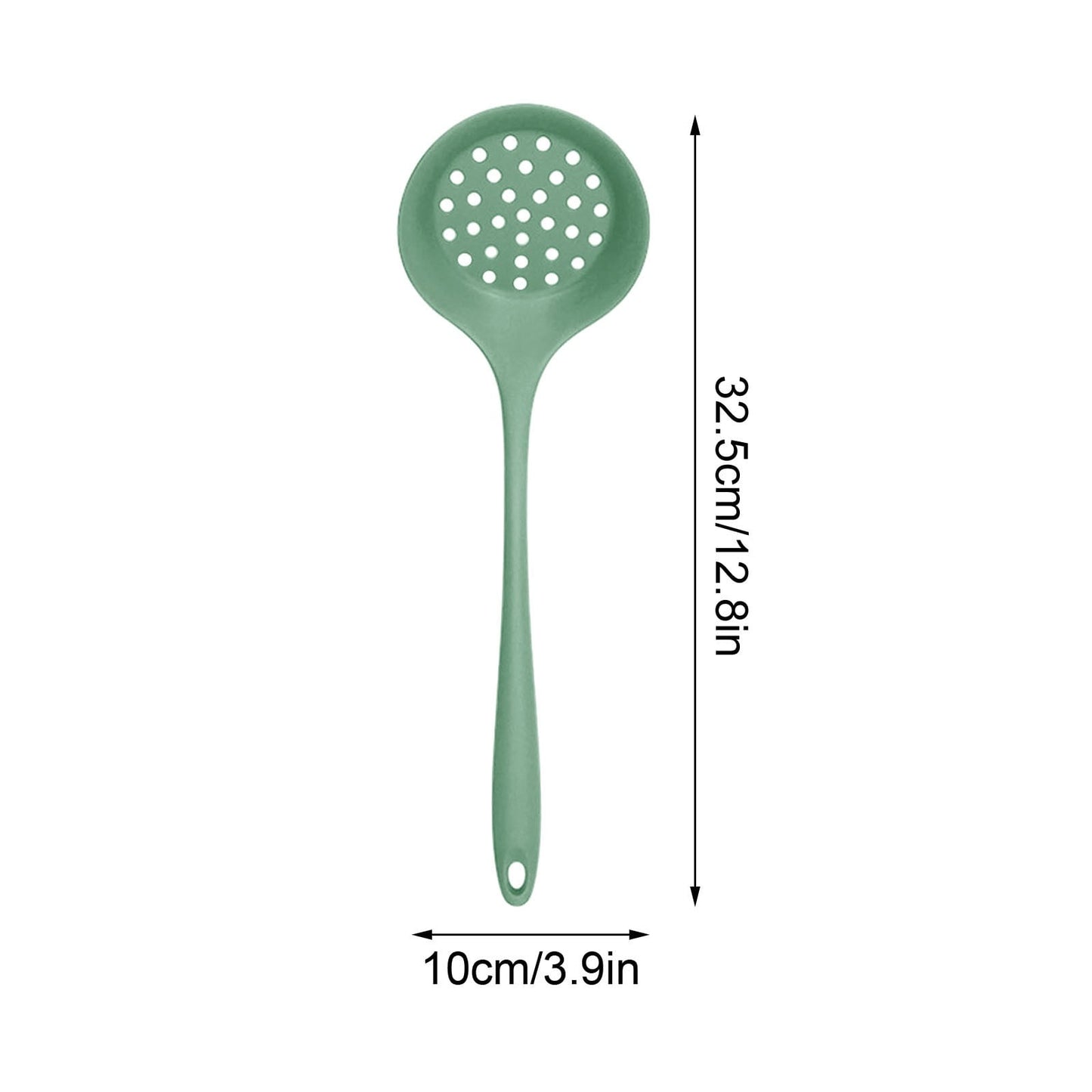 Silicone Skimmer Spoon Skimmer Spoon with Slotted Design, Long Handle Kitchen Strainer Ladle, Cooking Utensil for Frying Boiling, Non-Stick Cookware Safe Kitchen Tool