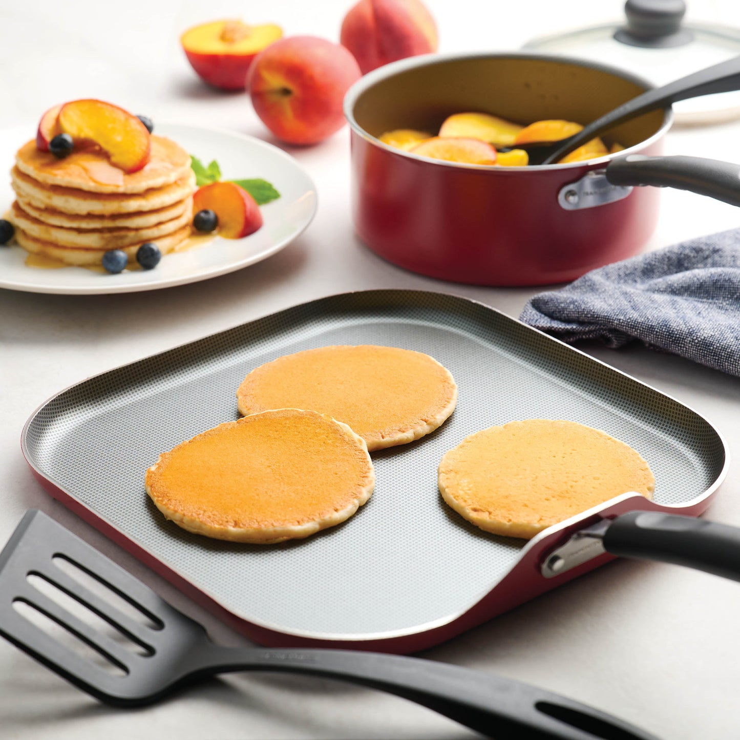 18 Piece Non-stick Cookware Set, Steel Gray