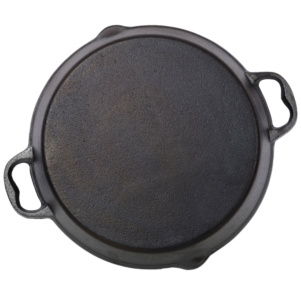 CQSXDA 12 Inch Pre-Seasoned Cast Iron Skillet Pan, Dual Helper Handles, Stovetop Grill Oven Safe