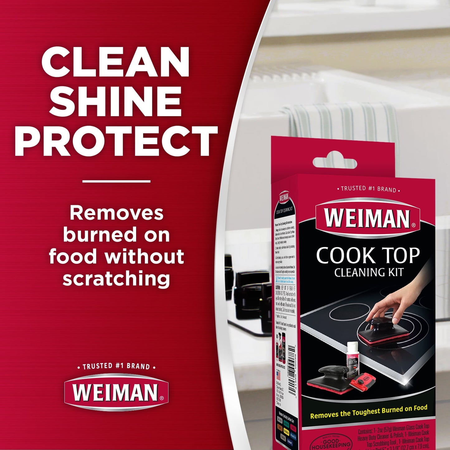 5-In-1 Cook Top Complete Cleaning Kit - Includes Cream, Scrubbing Pad and Scraper Tool