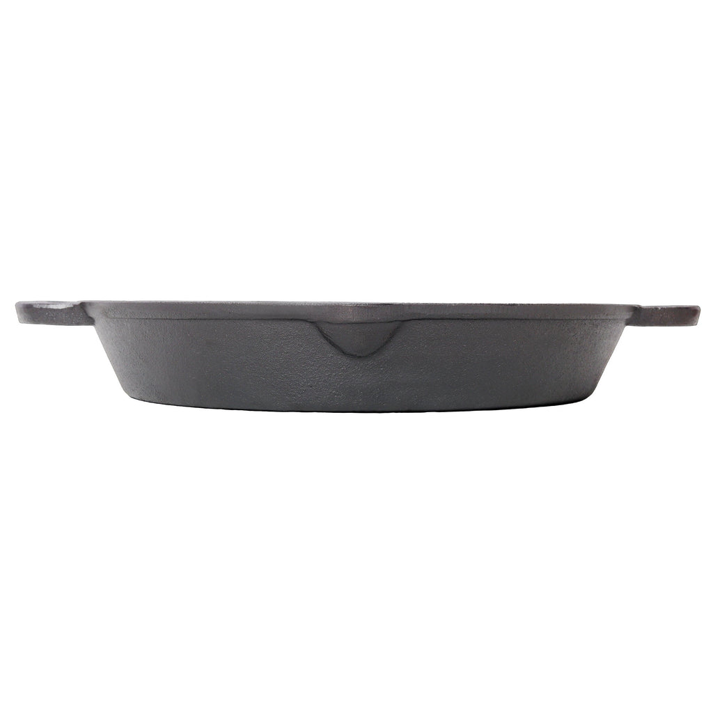 CQSXDA 12 Inch Pre-Seasoned Cast Iron Skillet Pan, Dual Helper Handles, Stovetop Grill Oven Safe