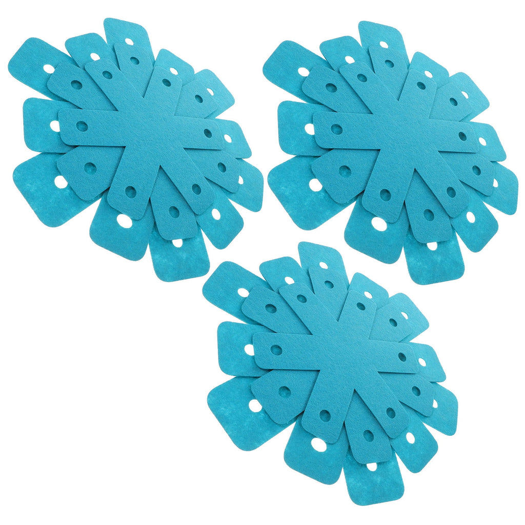 HAMPPLIES Pot Helpers 12Pcs Set Blue Felt Protective Coasters For Kitchenware Surface Protection