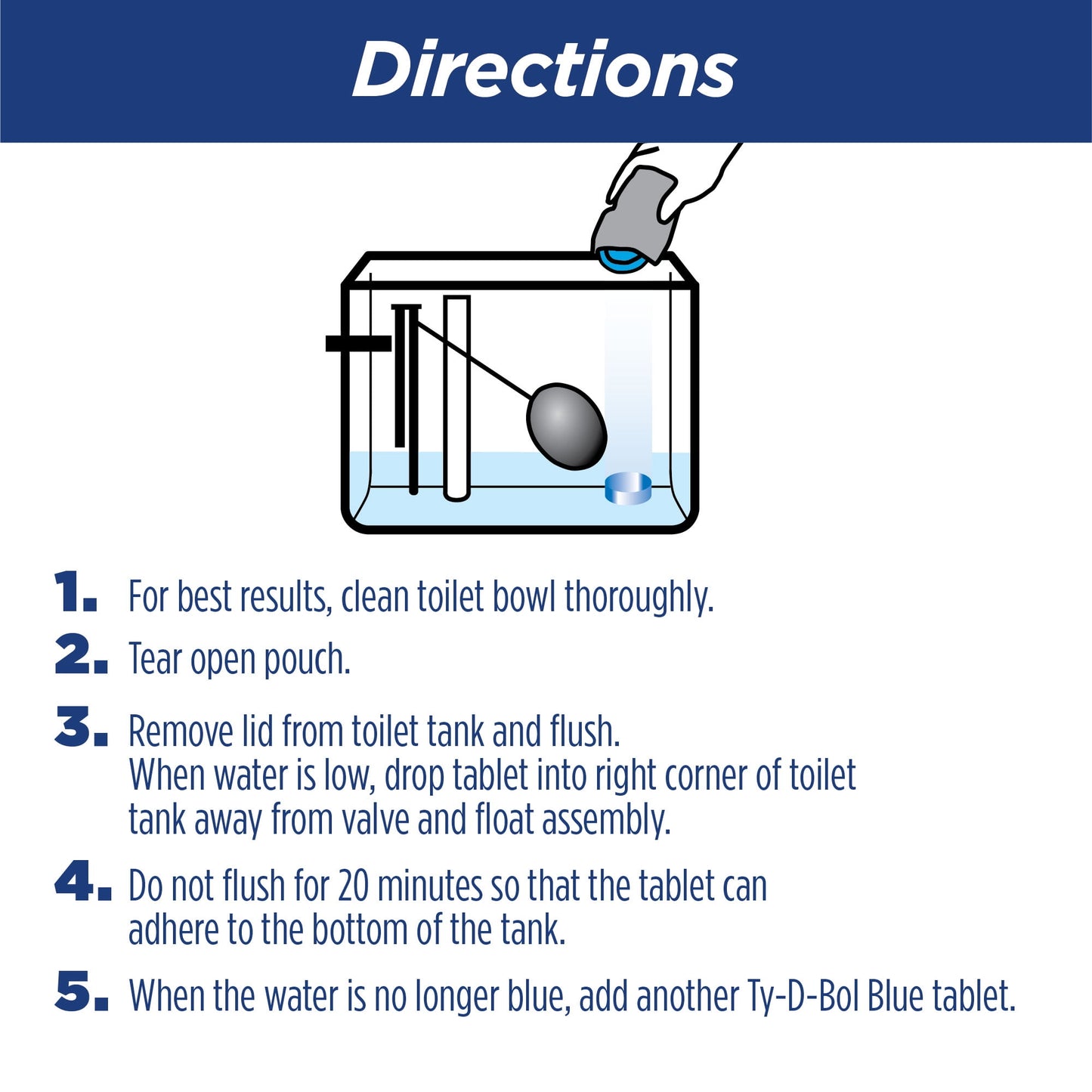 Bleach-Free Toilet Bowl Cleaner Tablets, 1.4 oz, 5 Count