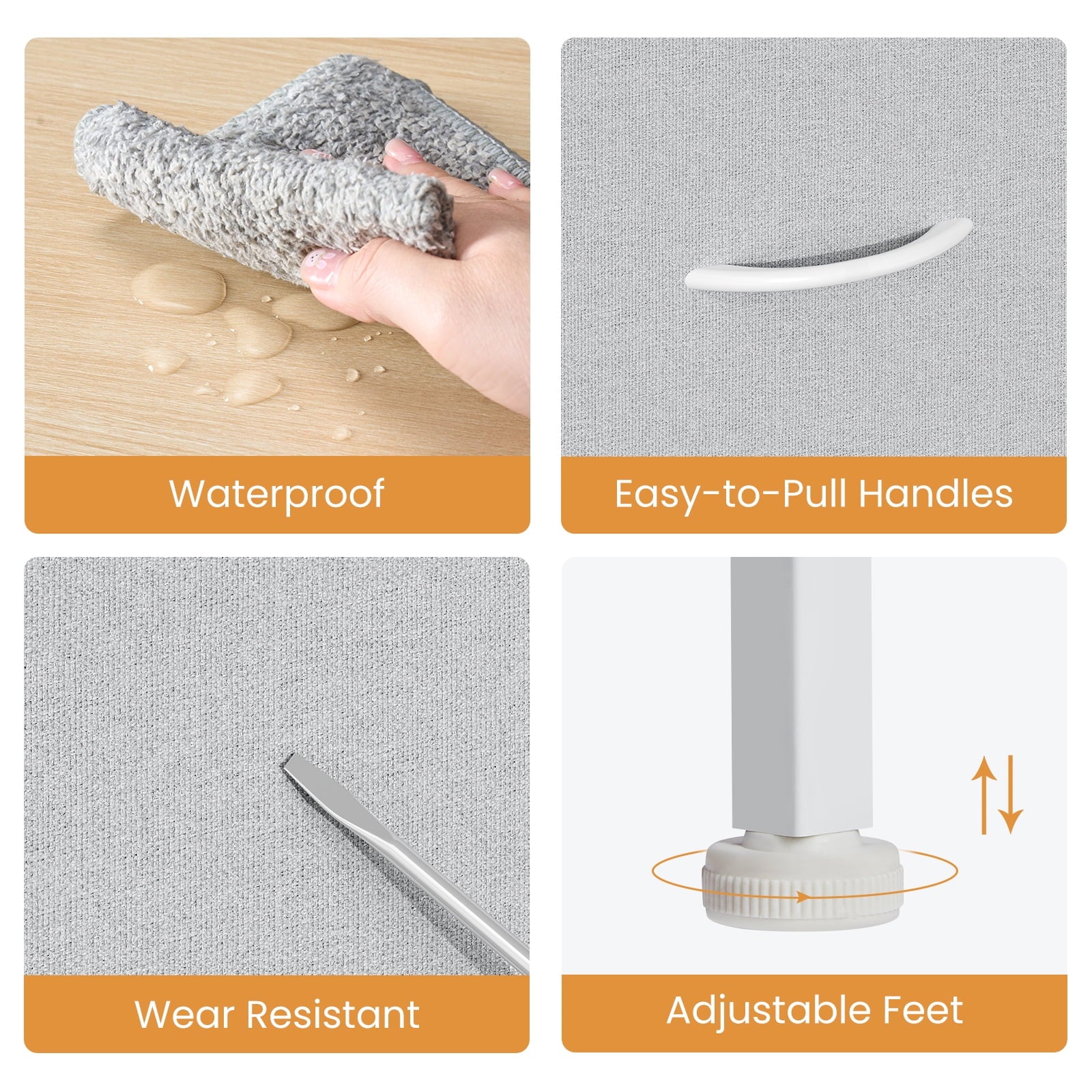 edx 5 Drawers Fabric Dresser for Bedroom, Drawer Organizer Storage Cabinet for Closet, Clothes, TV Stand, Black