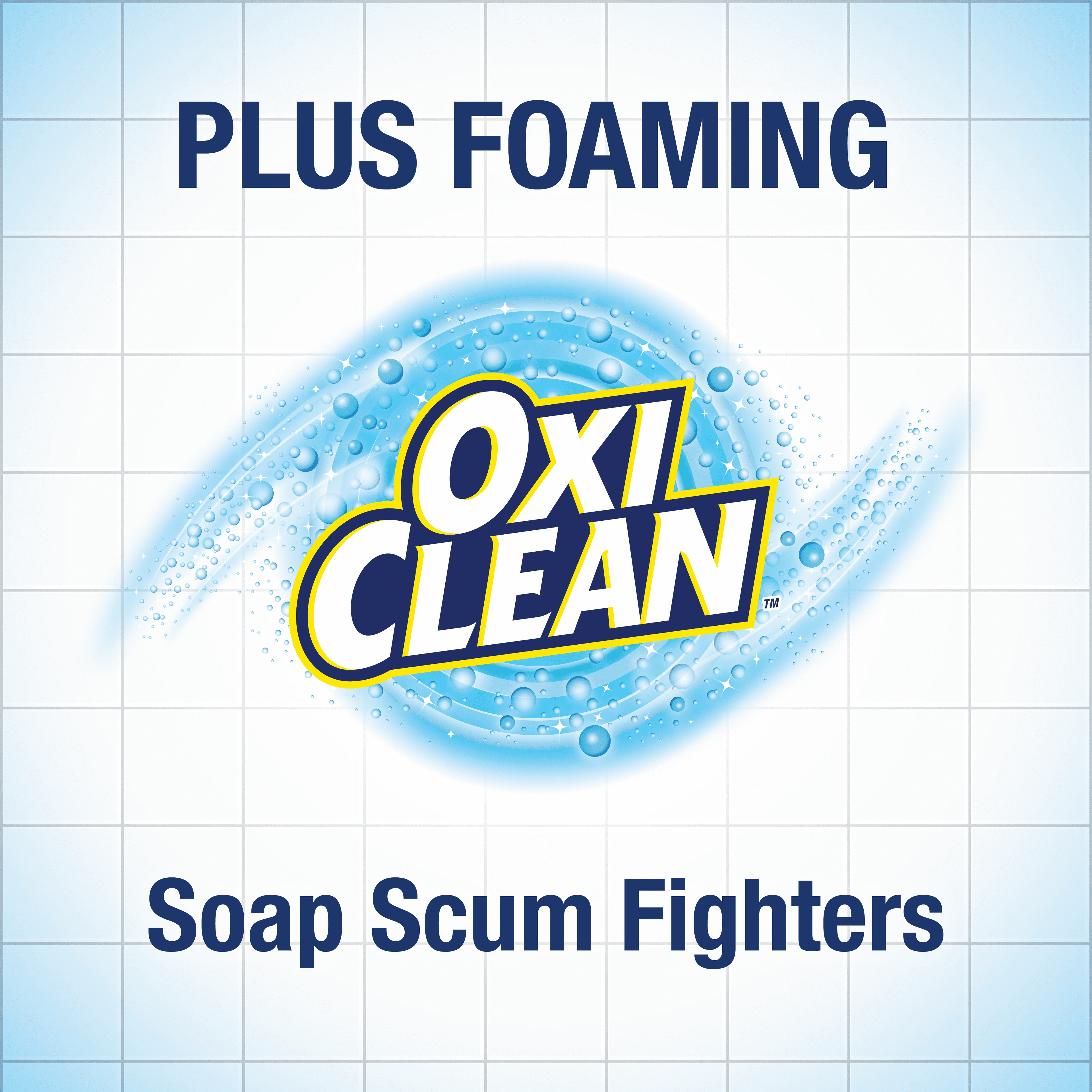 Scrub Free Bathroom Cleaner, Tough Stains &amp; Grime, Lemon Scent with Oxi Clean, 22 oz Foaming Spray