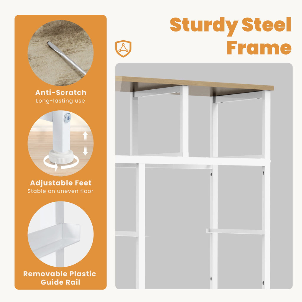 edx 5 Drawers Fabric Dresser for Bedroom, Drawer Organizer Storage Cabinet for Closet, Clothes, TV Stand, Black