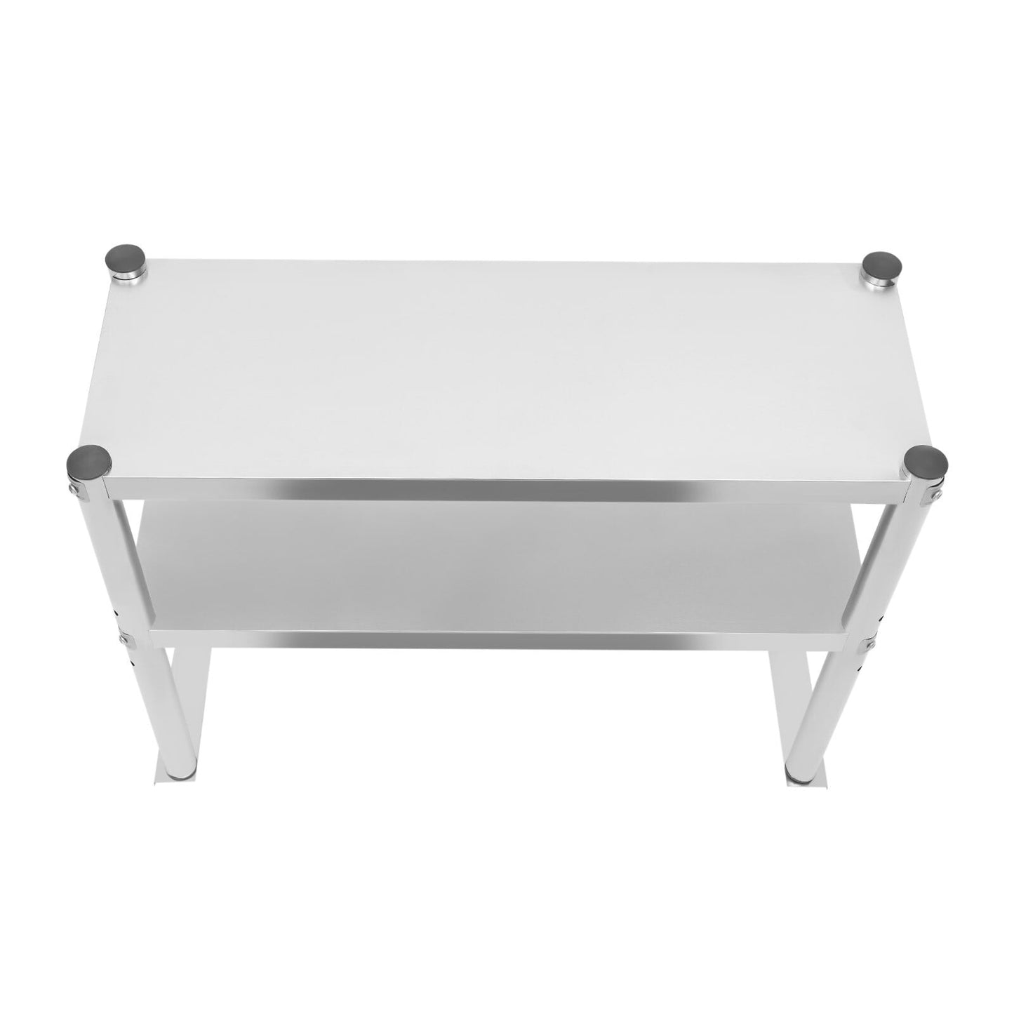 12" x 30" Stainless Steel Commercial Kitchen Prep Table with Double Overshelf Used to Place All Kinds of Kitchenware, Spices, Tools, Etc
