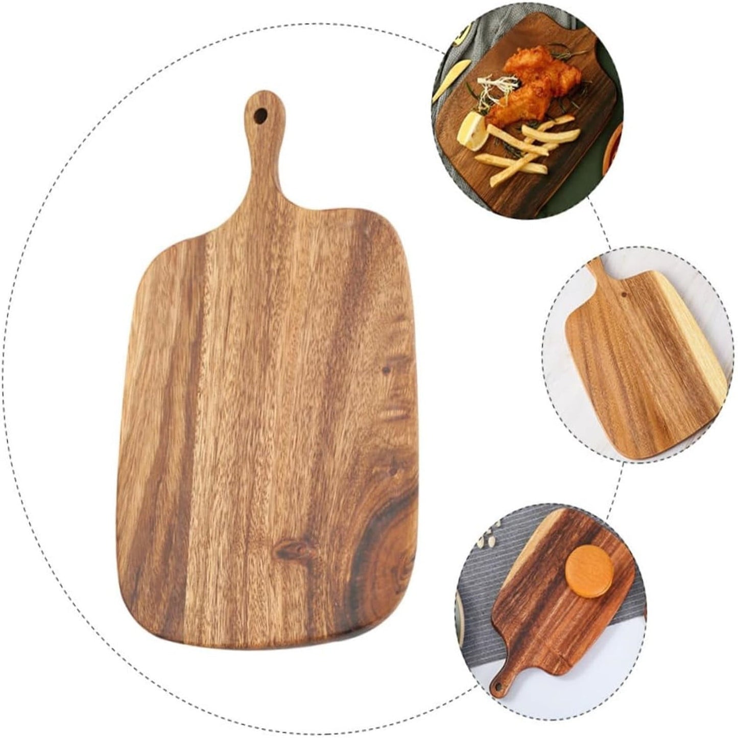 Wood Cutting Board Wooden Chopping Meal Prep Boards Steak Serving Tray For Kitchen Small