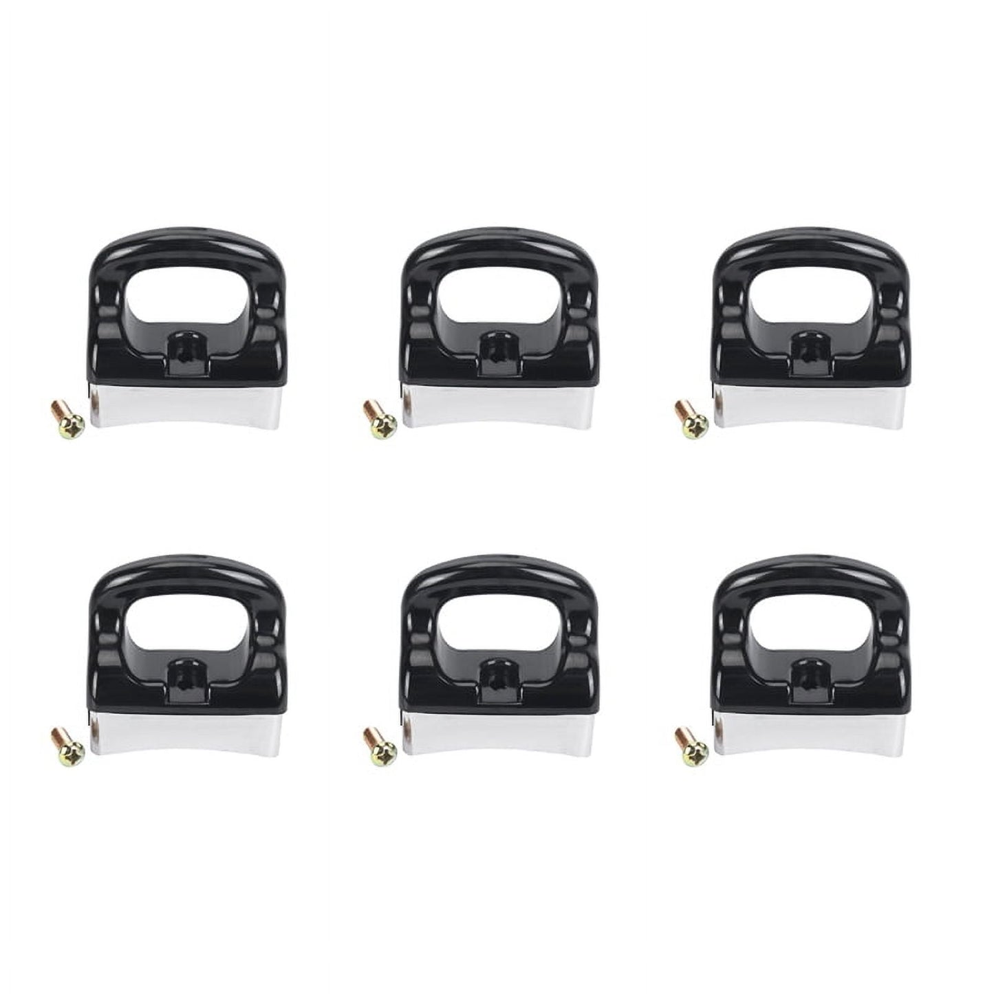 6X Home Black Silver Bakelite Handle for Fry Pan Saucepan Cookware,6 x Helper Handle,Black Silver