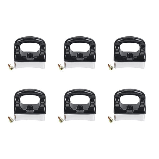 6X Home Black Silver Bakelite Handle for Fry Pan Saucepan Cookware,6 x Helper Handle,Black Silver