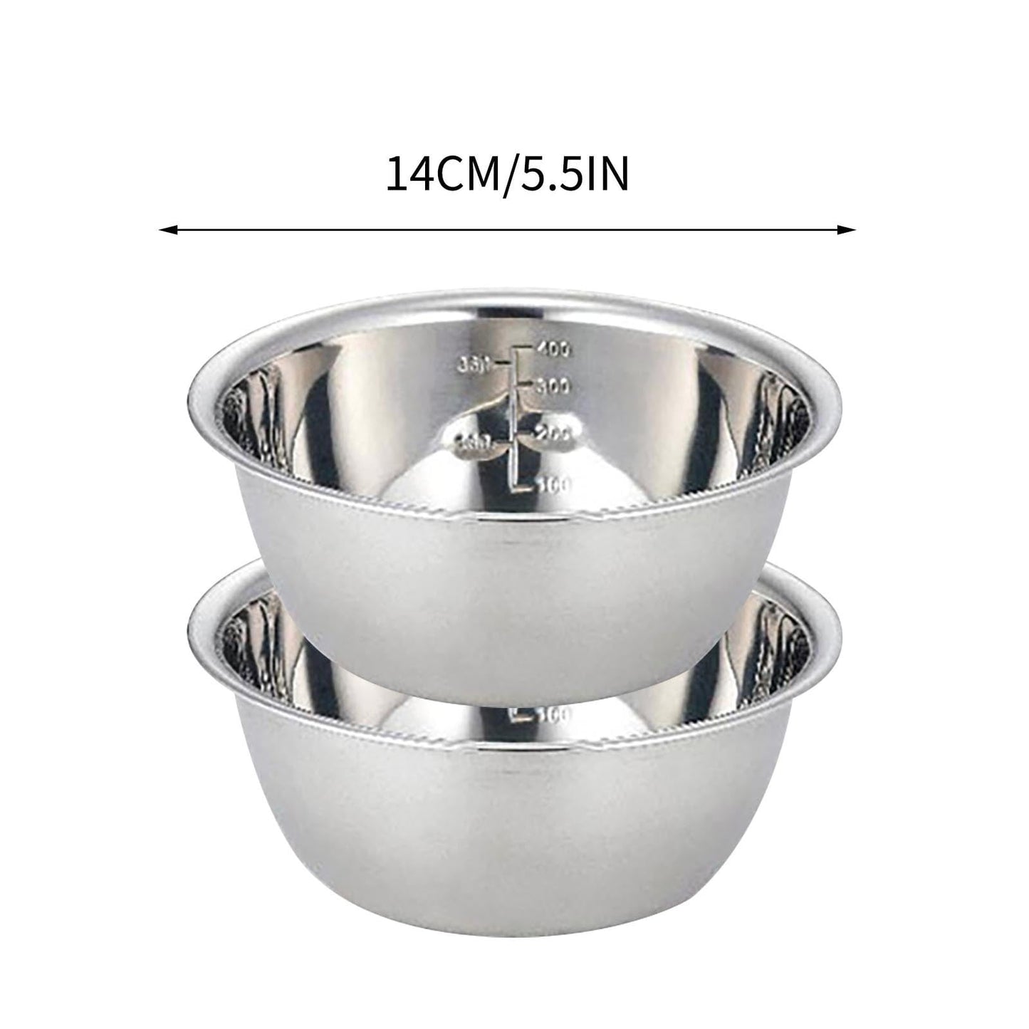 Meal Prep Stainless Steel Mixing Bowl Home, Refrigerator, and Kitchen Food Storage Organizers, No Lids, Stainless Steel Bowl Set for Space Saving Storage, Ideal for Cooking, Prepping &amp; Food Storage
