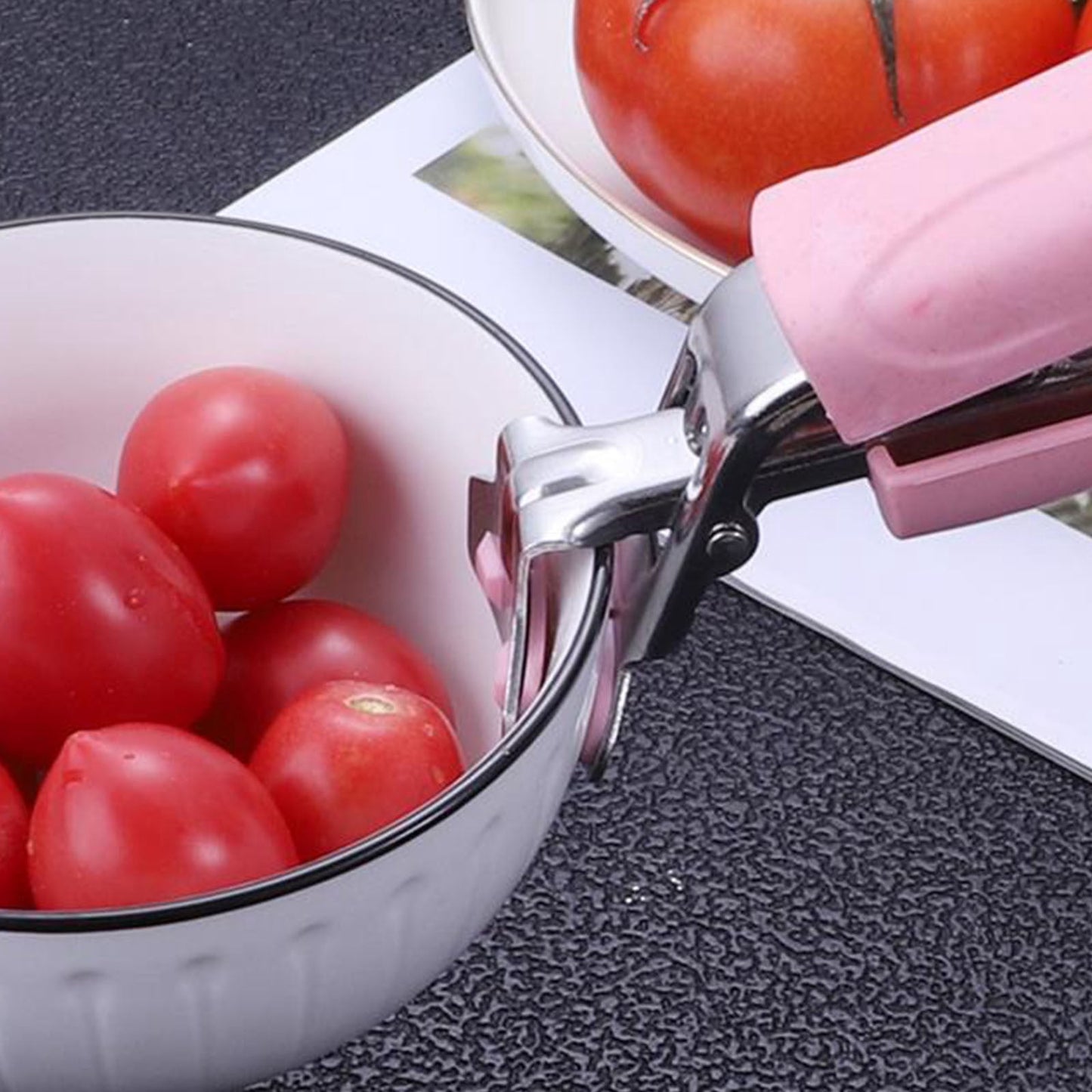 Stainless Steel Bowl And Plate Gripper Clamp, Anti-Scald Hot Pot Plate Lifter, Ergonomic Handle, Safe One-Hand Use In Oven Microwave Steamer, Kitchen Tool For Everyday Cooking
