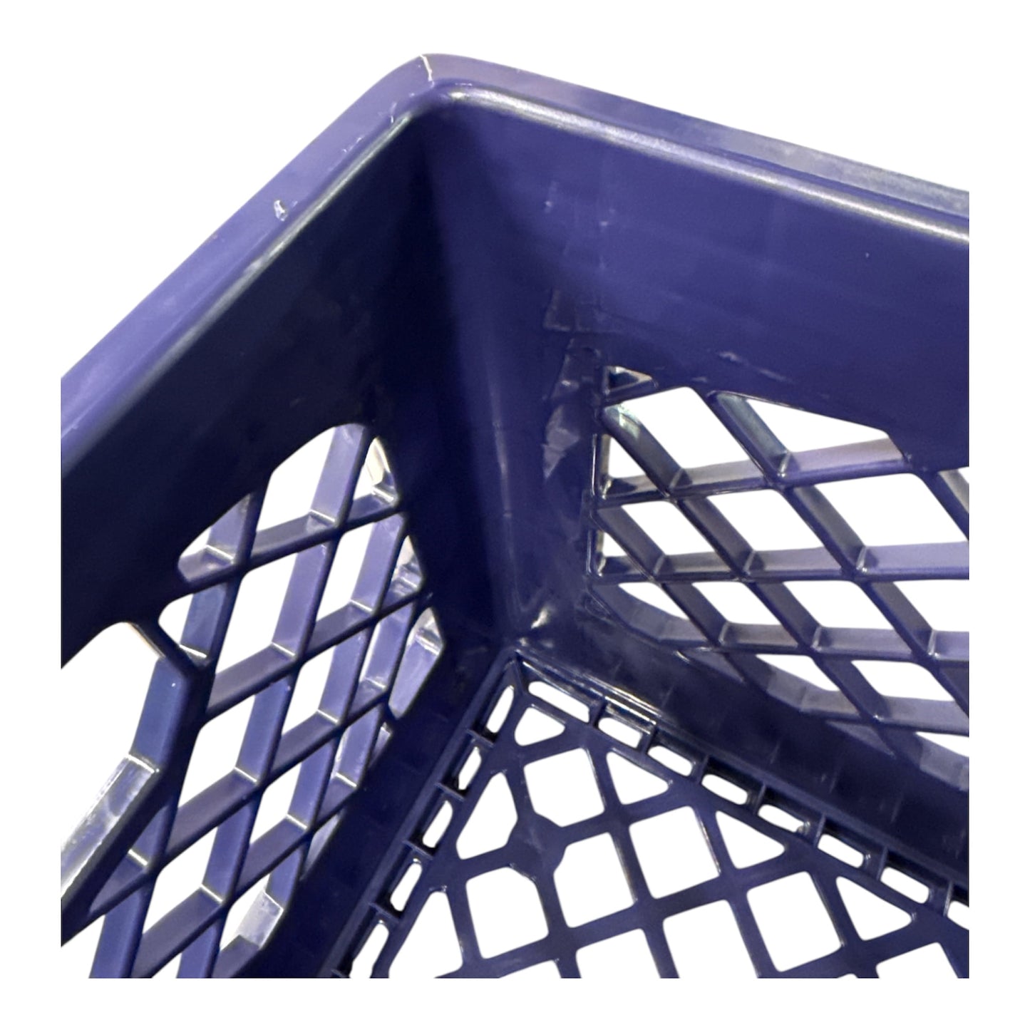 24QT Heavy-Duty Plastic Milk Crate, Purple