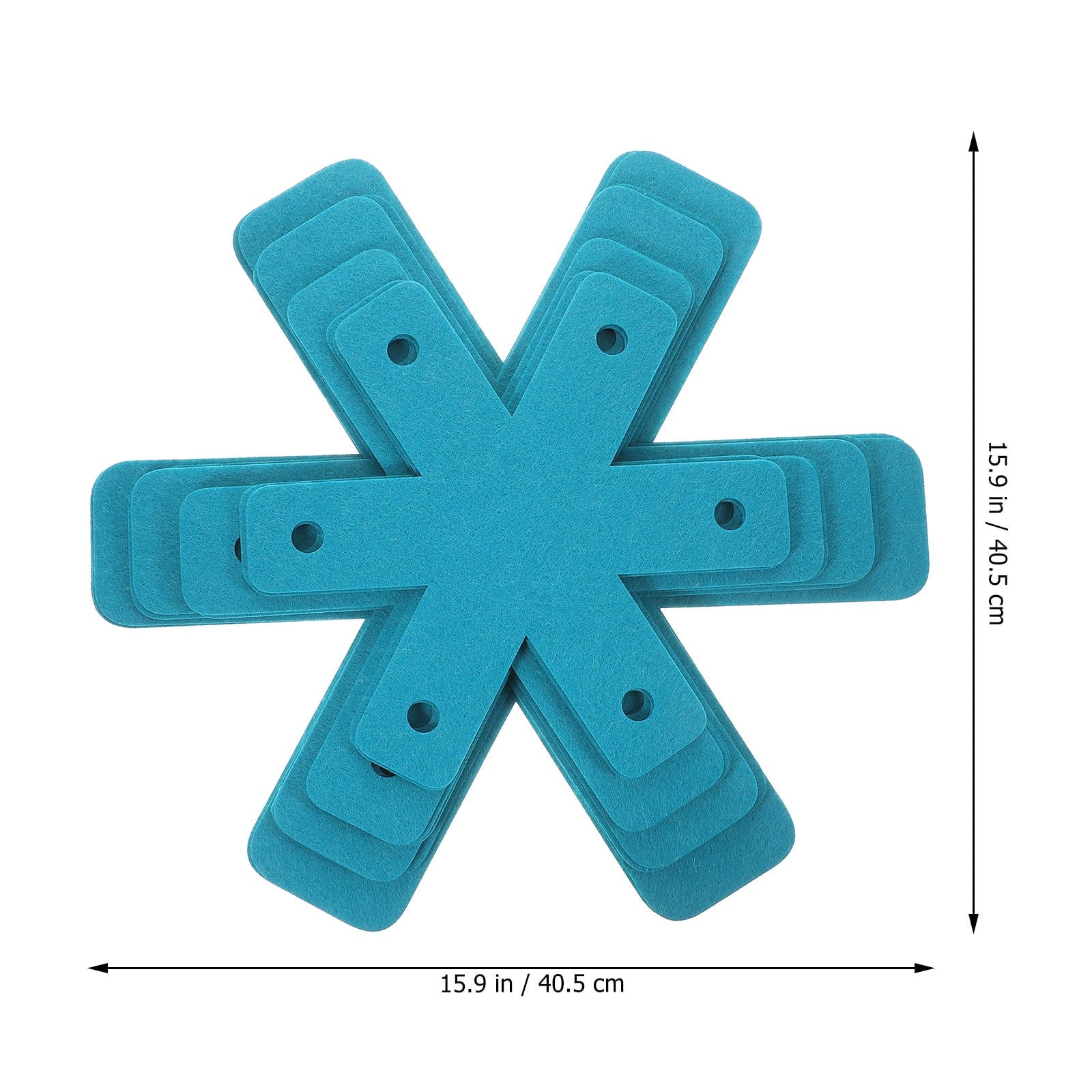 HAMPPLIES Pot Helpers 12Pcs Set Blue Felt Protective Coasters For Kitchenware Surface Protection