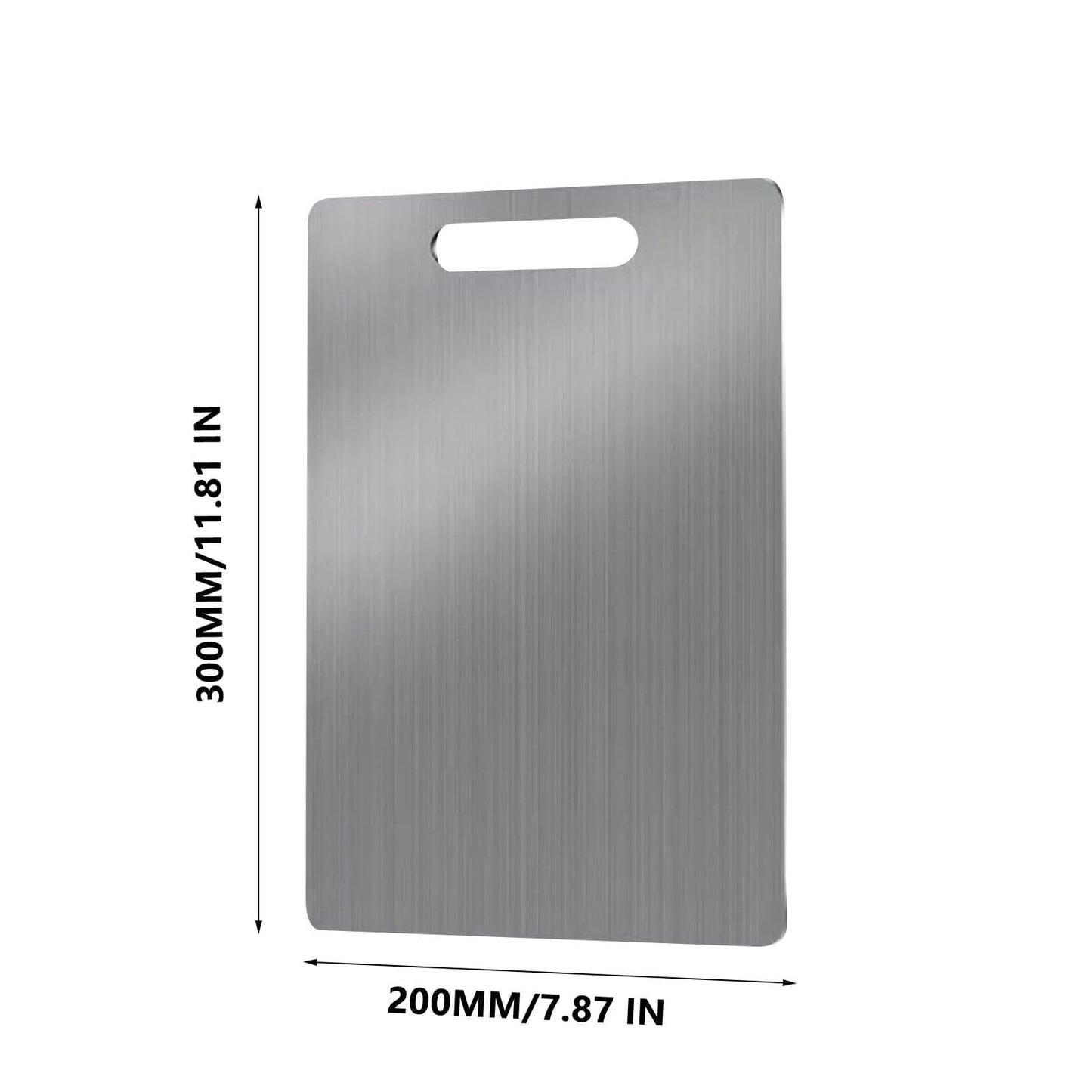 304 Stainless Steel Cutting Board Thickened Mildew-Resistant Cutting Board for Kitchen Food Prep and Domestic Use with Easy Cleaning Surface |Stainless steel,Silver