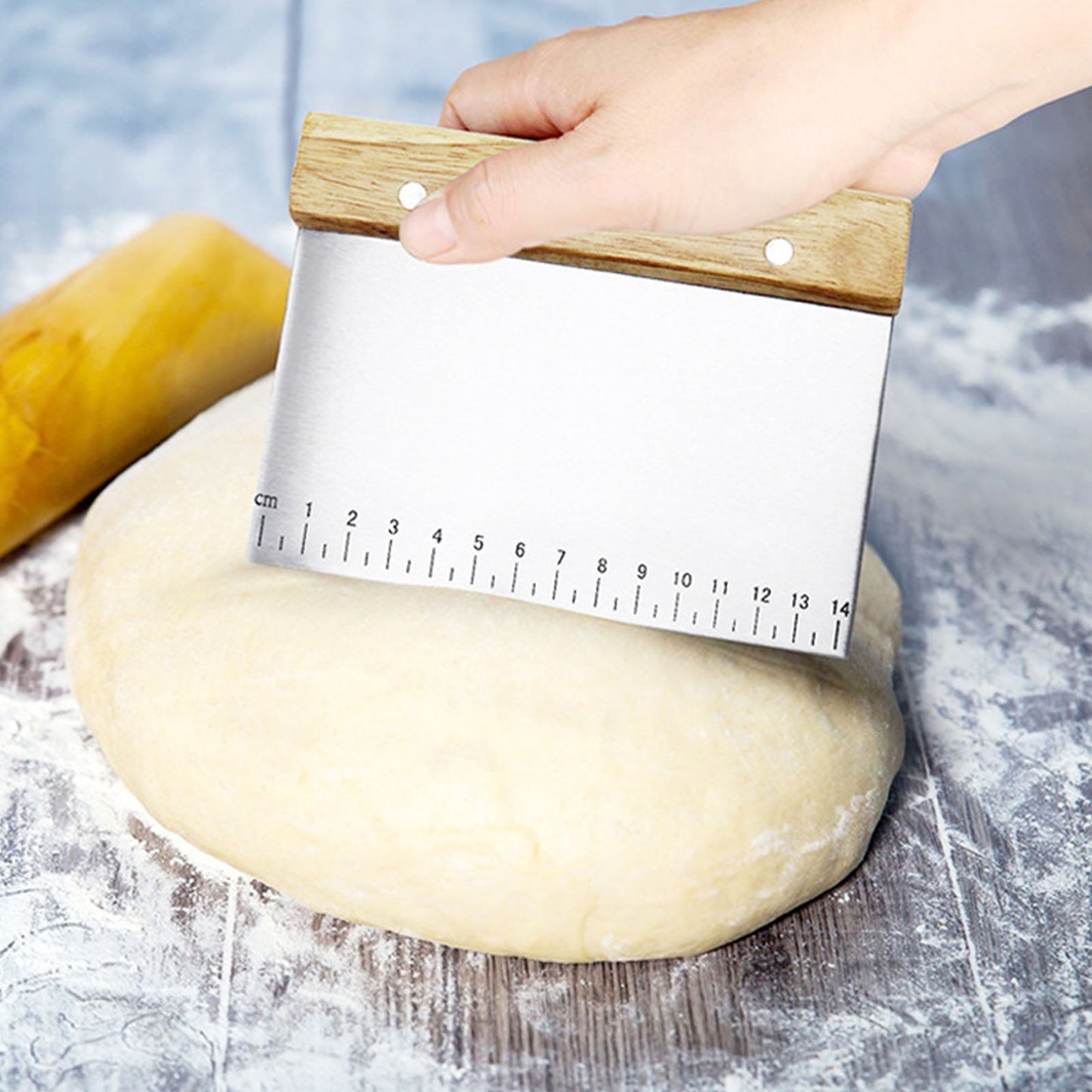 4Pc Bench Scraper,5" Green Multifunctional Dough Scraper For Scraping,Chopping &amp; Shaping,Bpa Free Plastic Scraper,Hard Bench Scraper,Pastry Bread Baking Tool,Cake Fondant Baking Essential