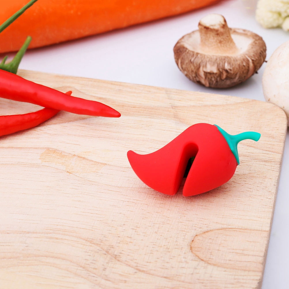 4Pcs Red Pot Lid Lifters Silicone Cover Stand for Soup and Pan Cooking