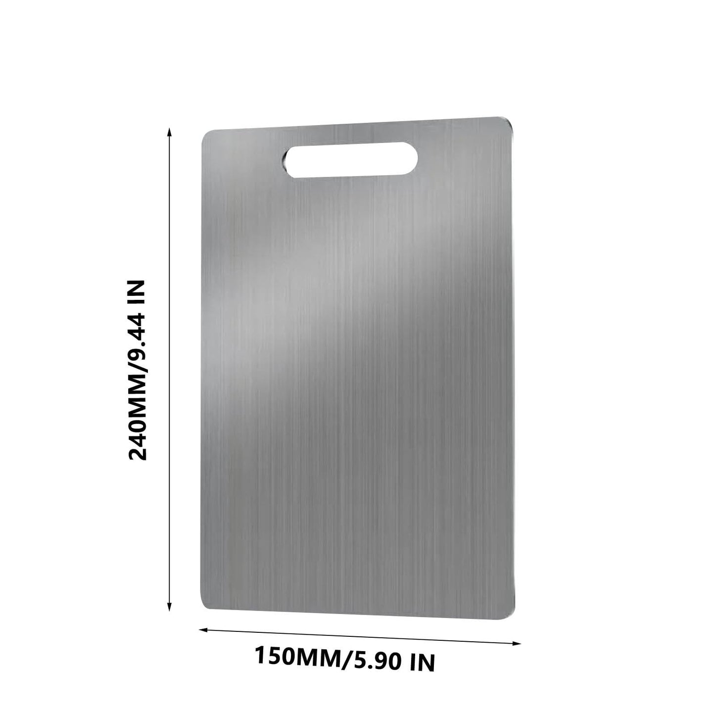 304 Stainless Steel Cutting Board Thickened Mildew-Resistant Cutting Board for Kitchen Food Prep and Domestic Use with Easy Cleaning Surface |Stainless steel,Silver