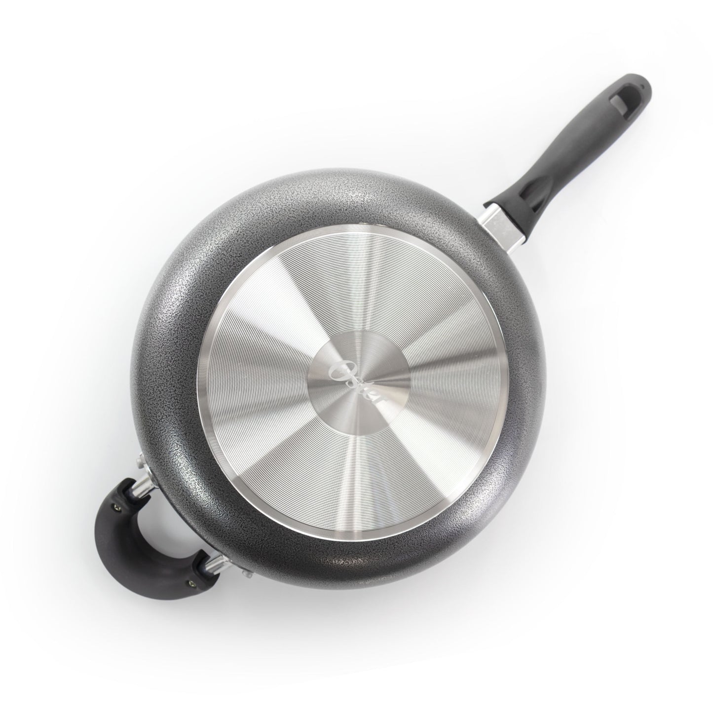 10.25 in. Aluminum Covered Saute Pan with Helper, Charcoal Grey