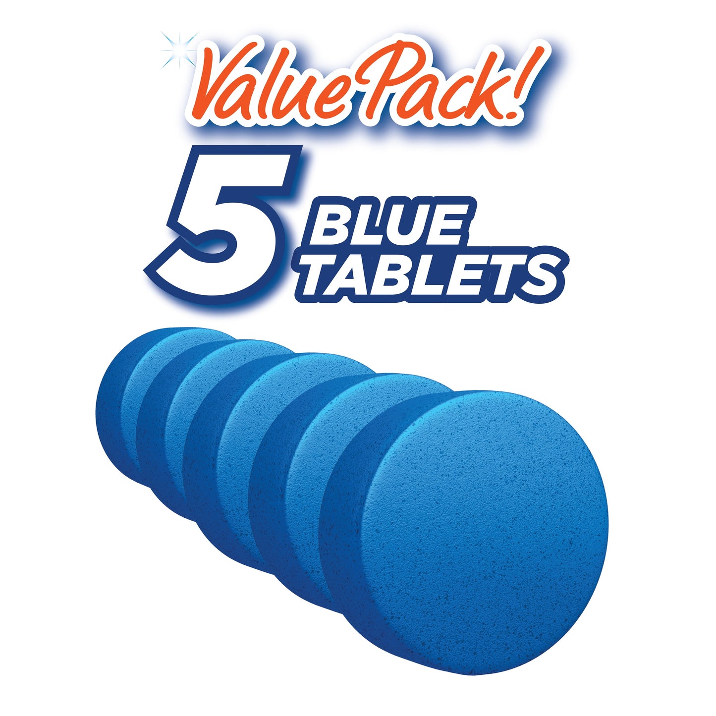Bleach-Free Toilet Bowl Cleaner Tablets, 1.4 oz, 5 Count