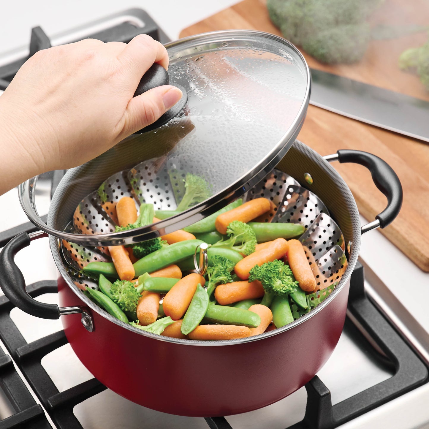 18 Piece Non-stick Cookware Set, Steel Gray