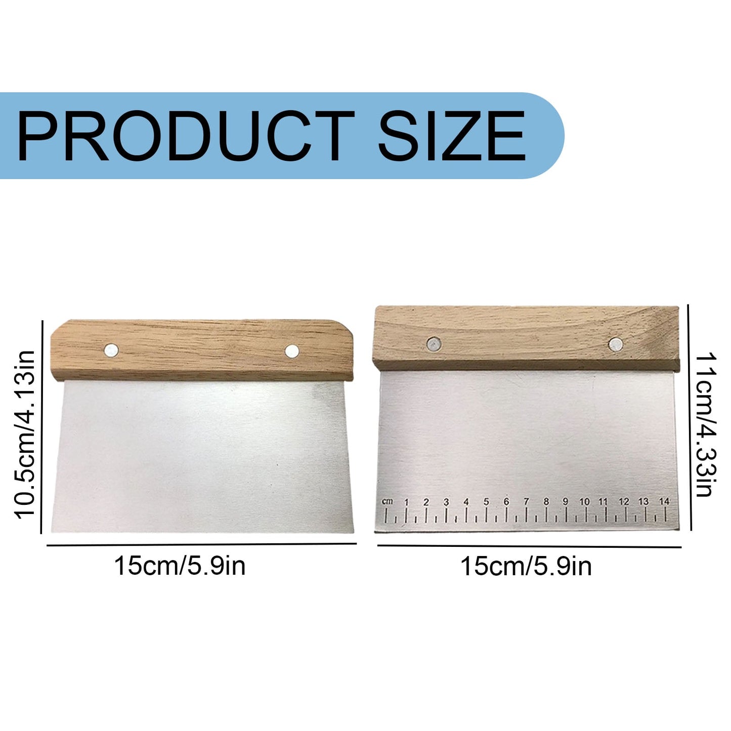 4Pc Bench Scraper,5" Green Multifunctional Dough Scraper For Scraping,Chopping &amp; Shaping,Bpa Free Plastic Scraper,Hard Bench Scraper,Pastry Bread Baking Tool,Cake Fondant Baking Essential