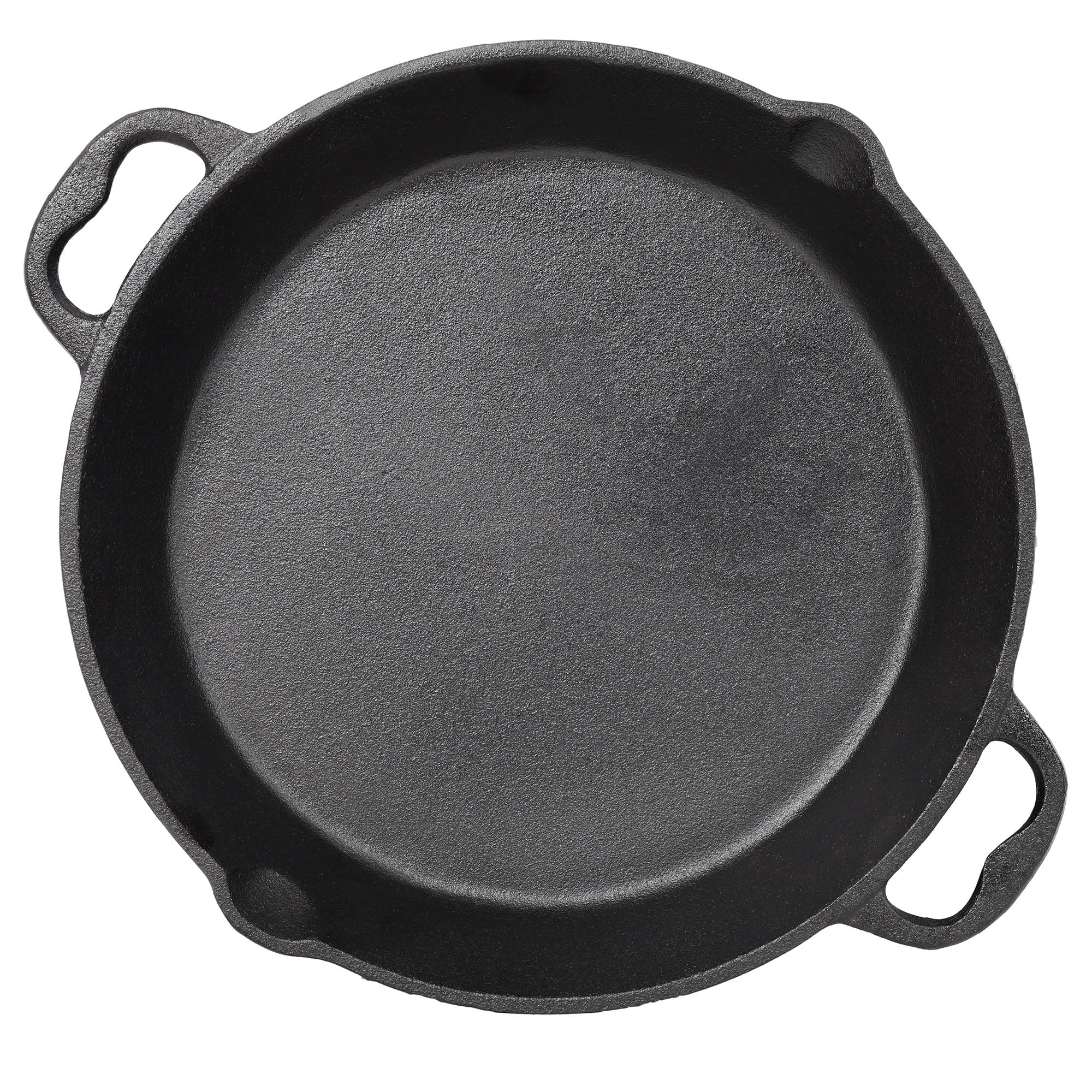 CQSXDA 12 Inch Pre-Seasoned Cast Iron Skillet Pan, Dual Helper Handles, Stovetop Grill Oven Safe