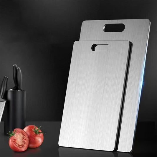 304 Stainless Steel Cutting Board Thickened Mildew-Resistant Cutting Board for Kitchen Food Prep and Domestic Use with Easy Cleaning Surface |Stainless steel,Silver