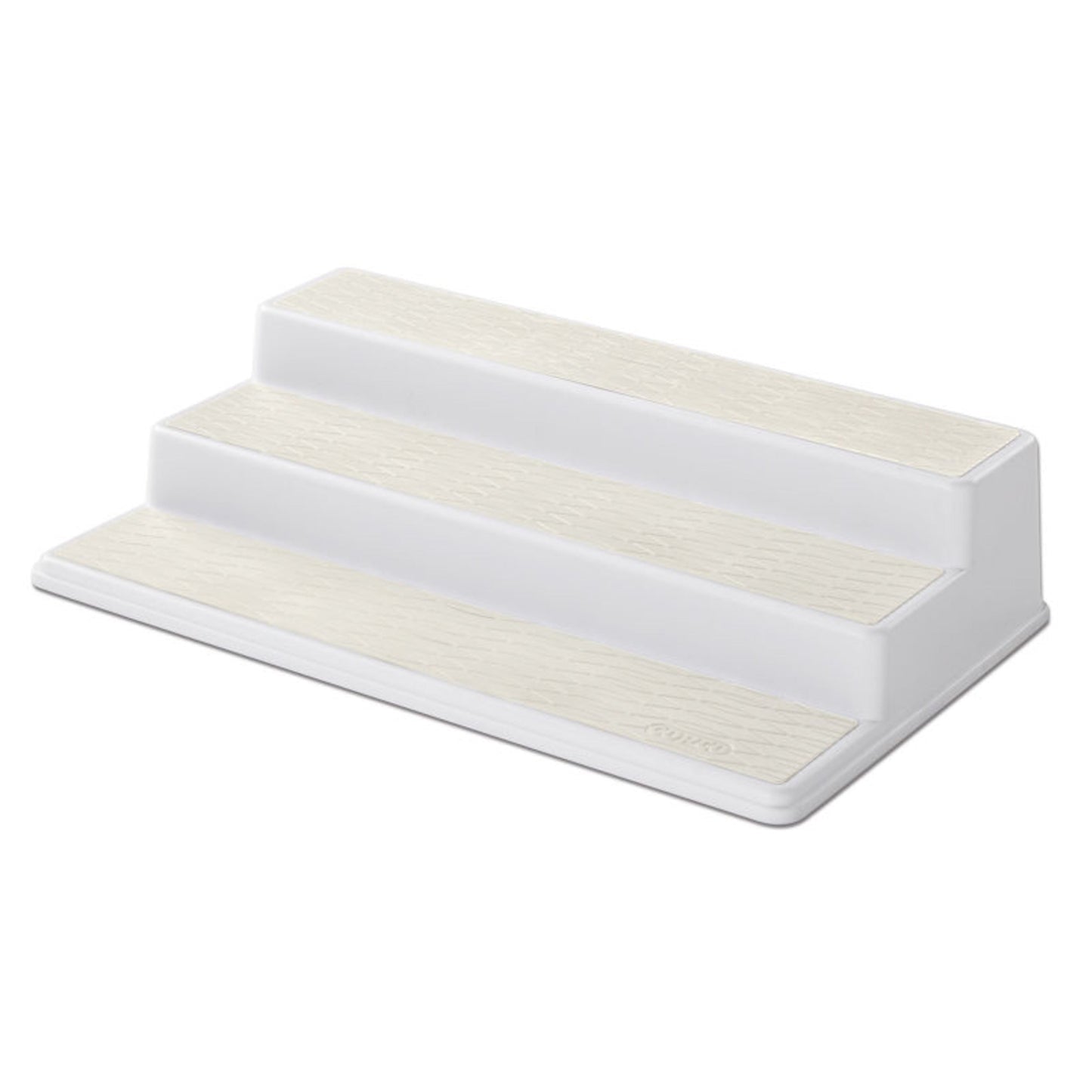 Non-Skid 3-Tier Spice Pantry Kitchen Cabinet Organizer, 15-inch, White/Gray